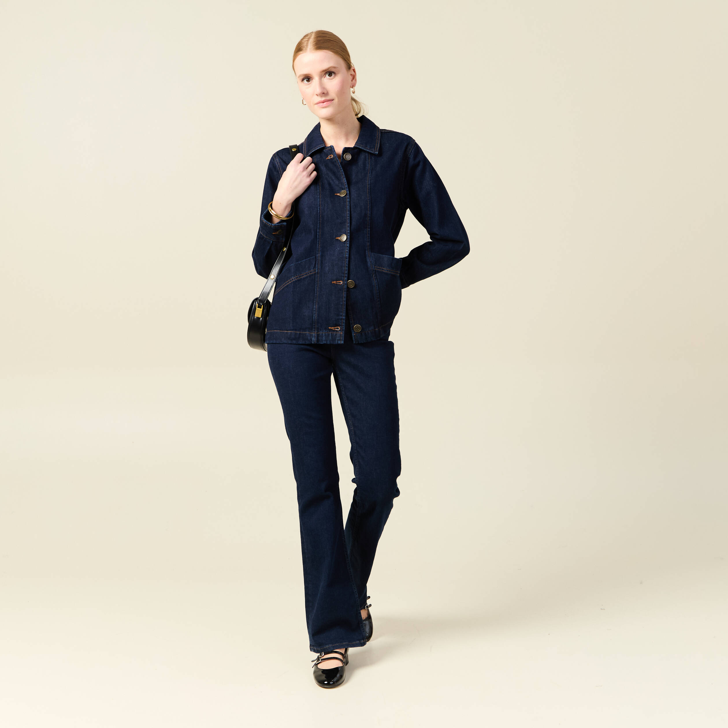 blouson surchemise en jean denim brut femme Blouson surchemise en jean denim brut femme