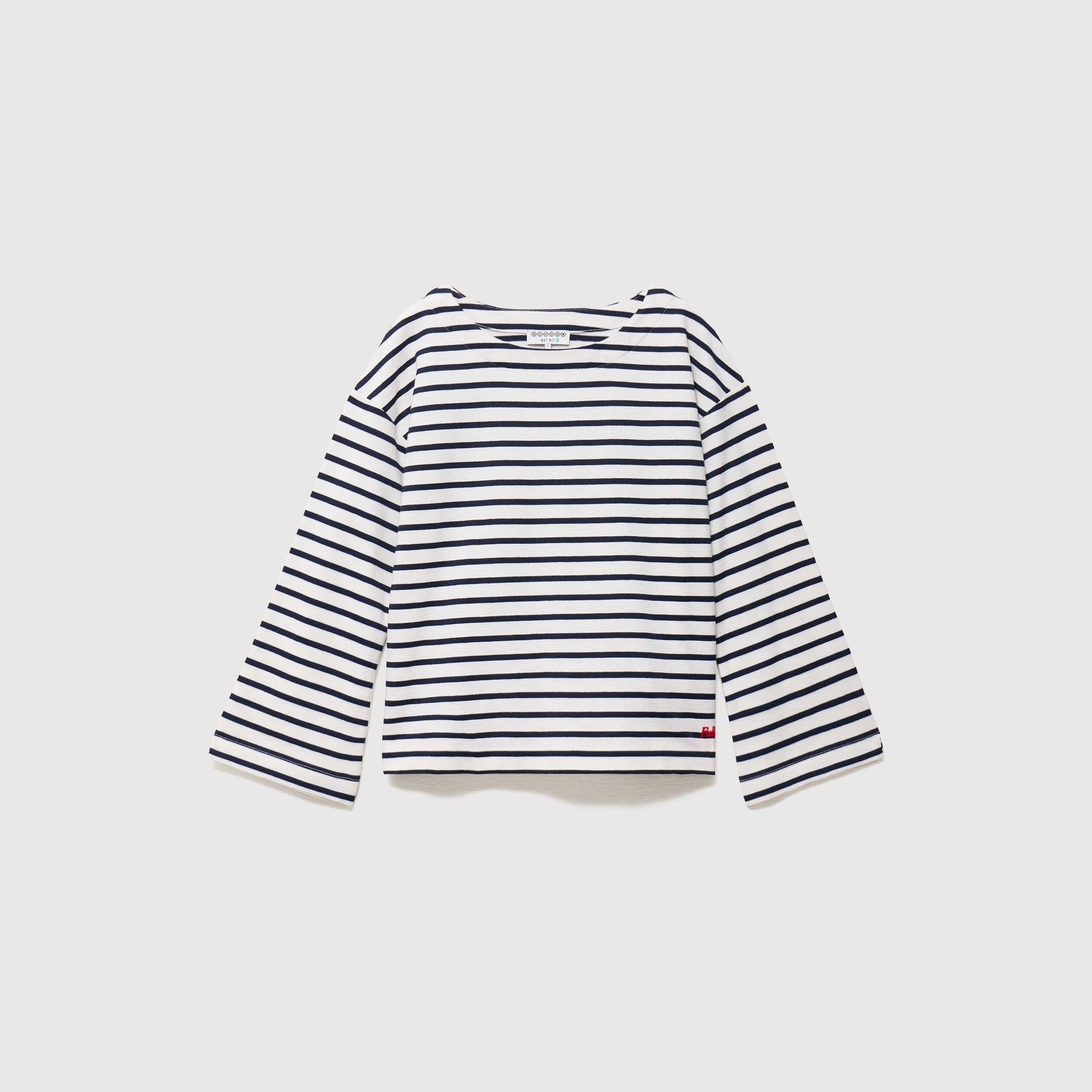 Marini&egrave;re manches longues broderie ecru femme