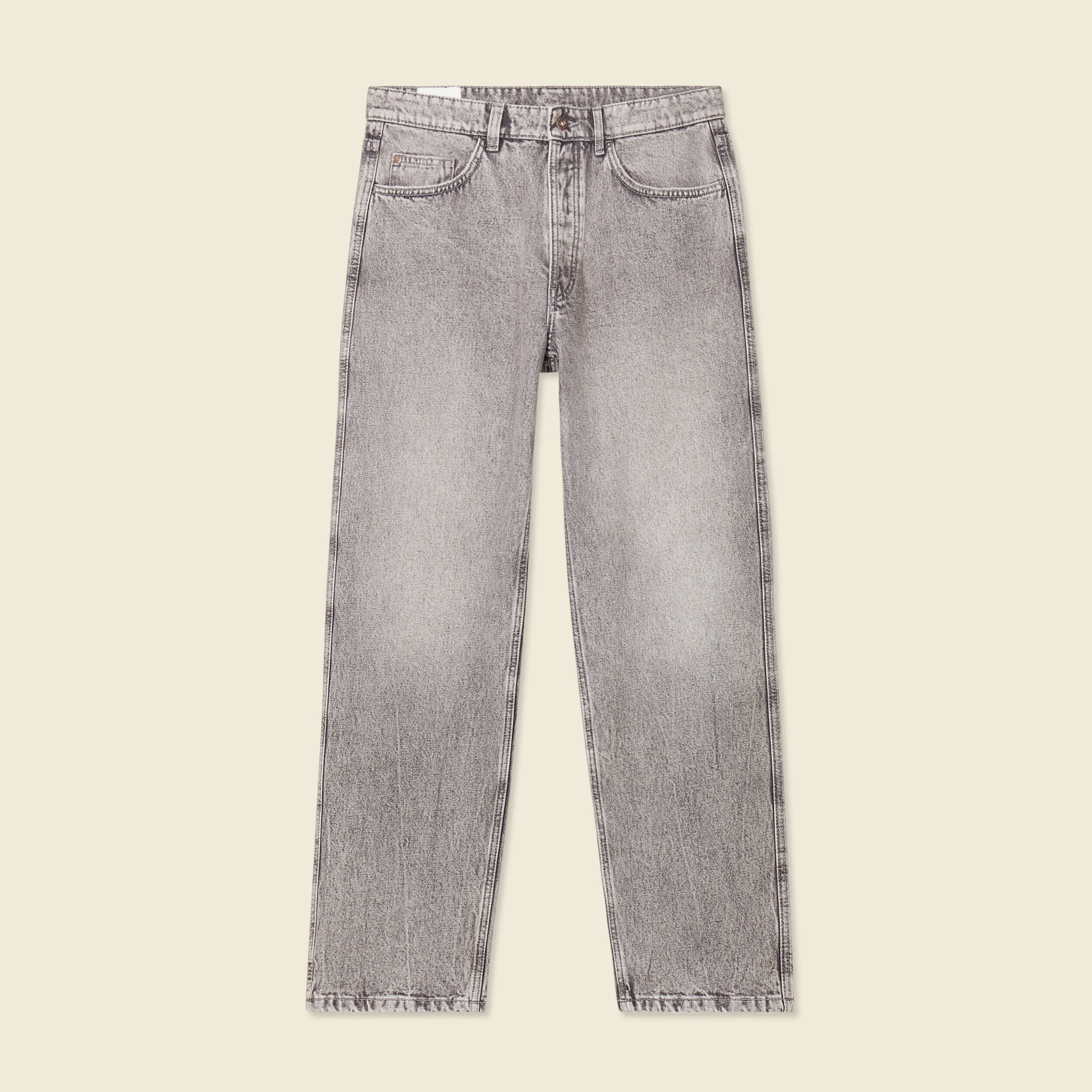 jeans relax 5 poches denim gris homme Jeans relax 5 poches denim gris homme