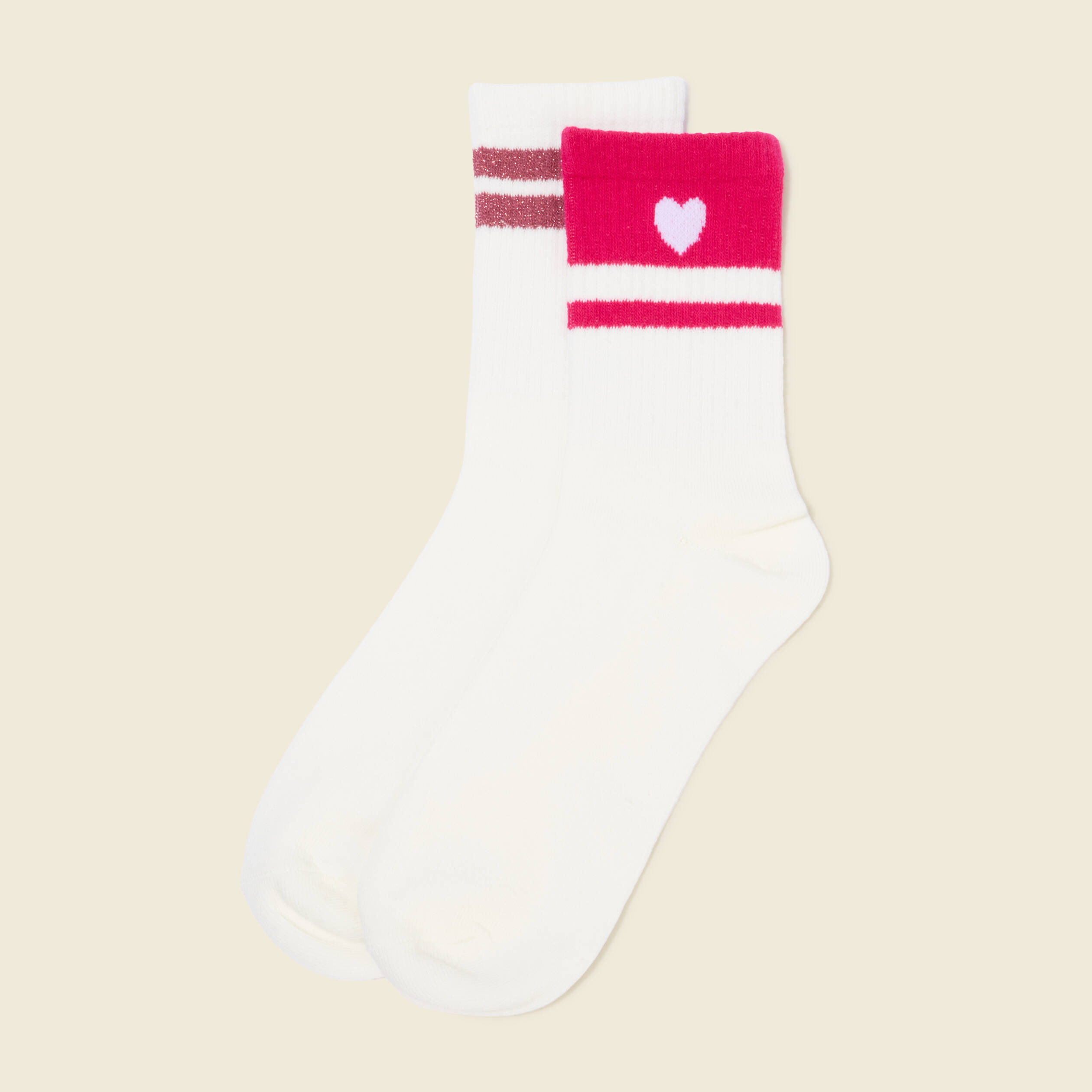 Lot de 2 paires de chaussettes rose femme