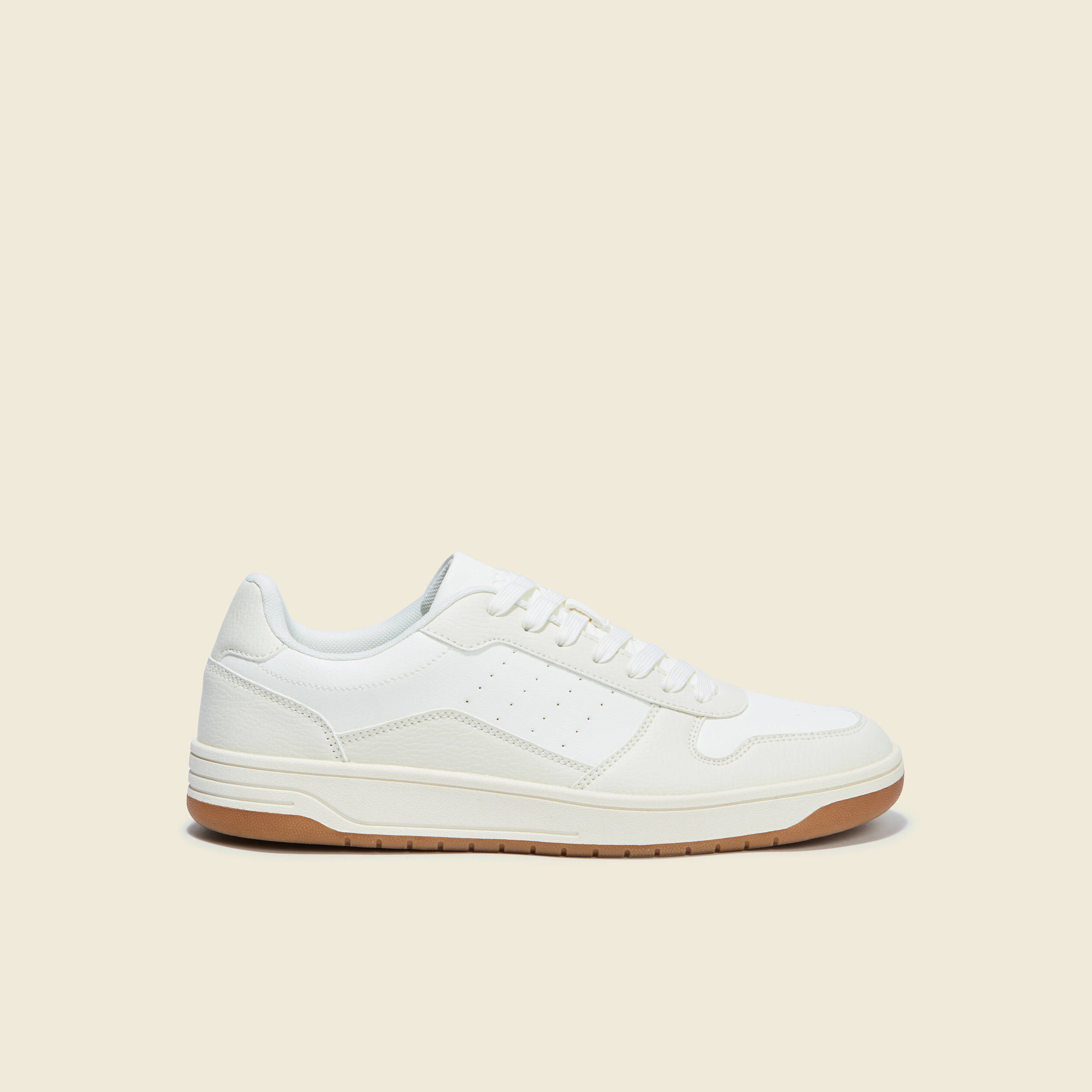 baskets plates a lacets ecru homme Baskets plates à lacets ecru homme