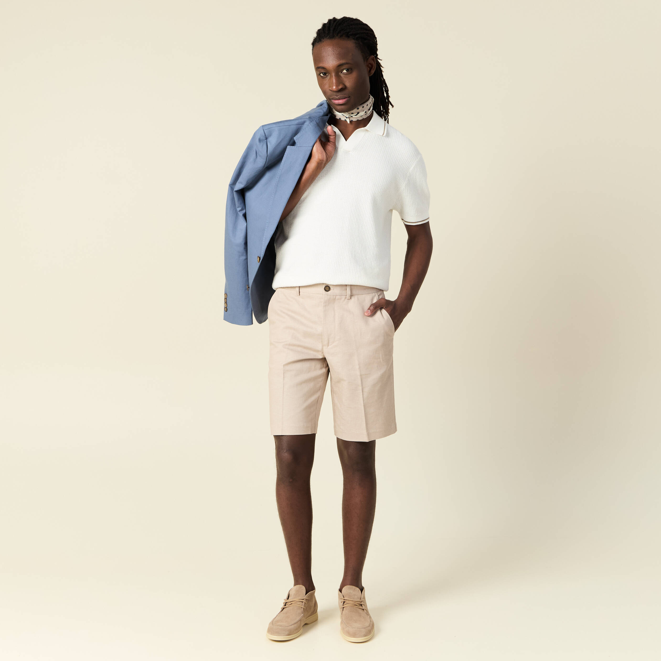 bermuda droit gris homme Bermuda droit gris homme