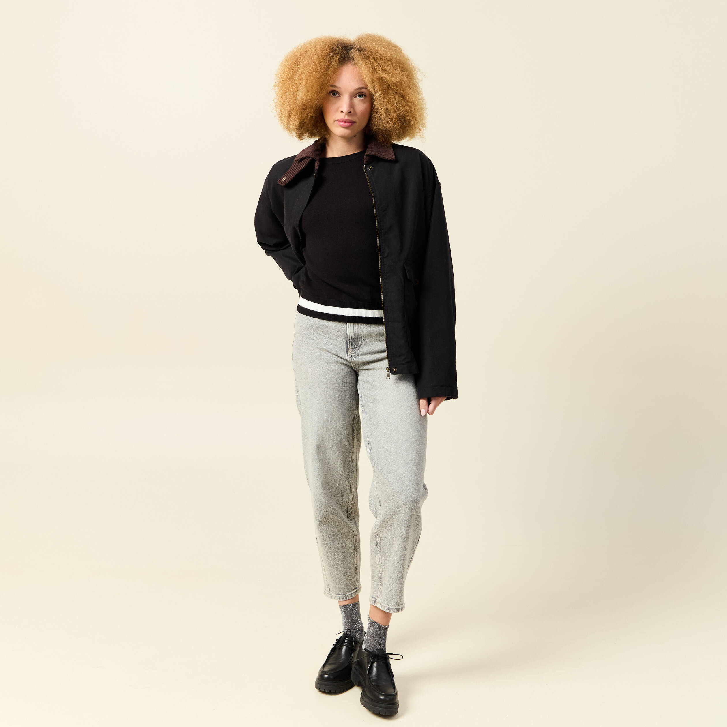 pull col rond manches longues noir femme Pull col rond manches longues noir femme