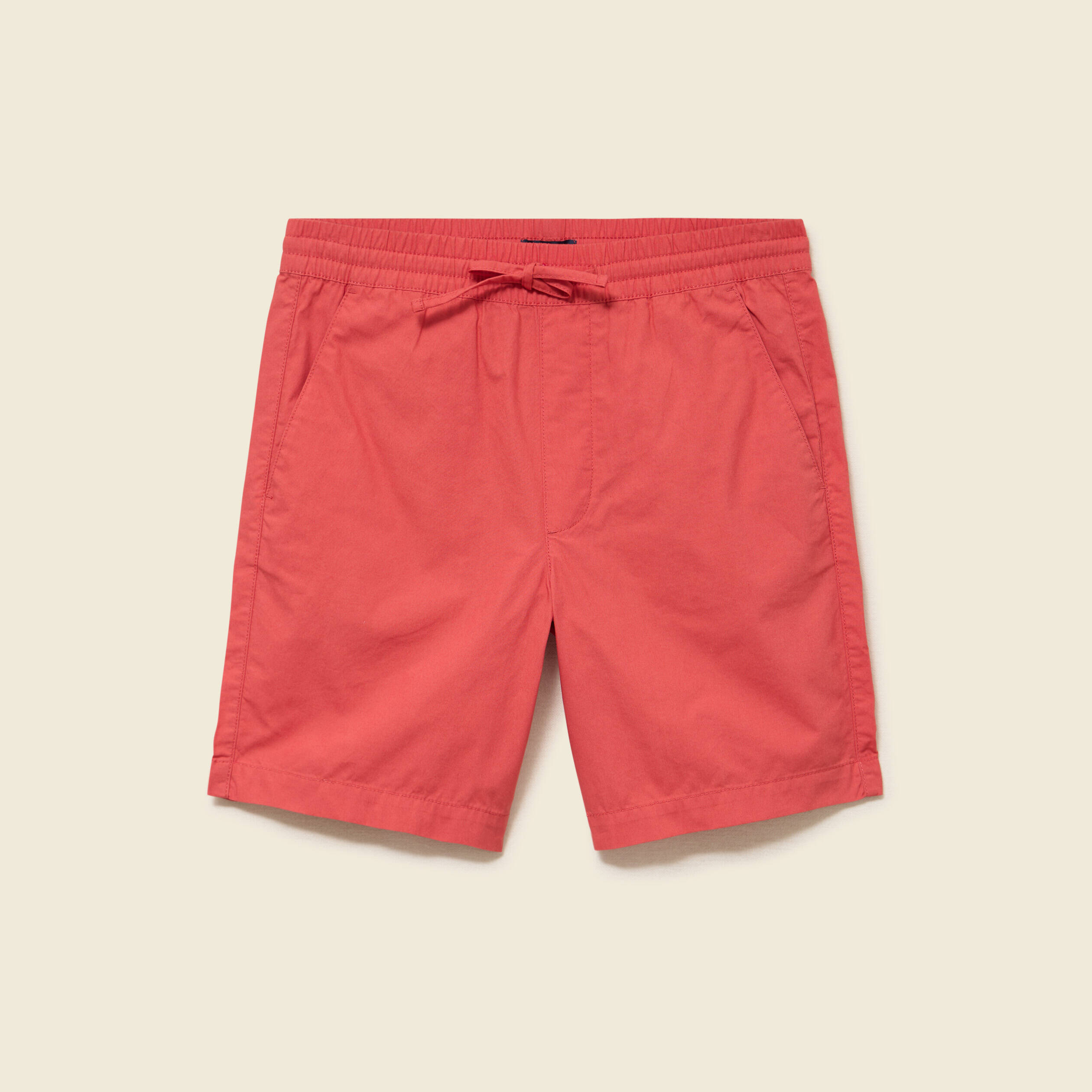 Bermuda en coton rouge corail homme