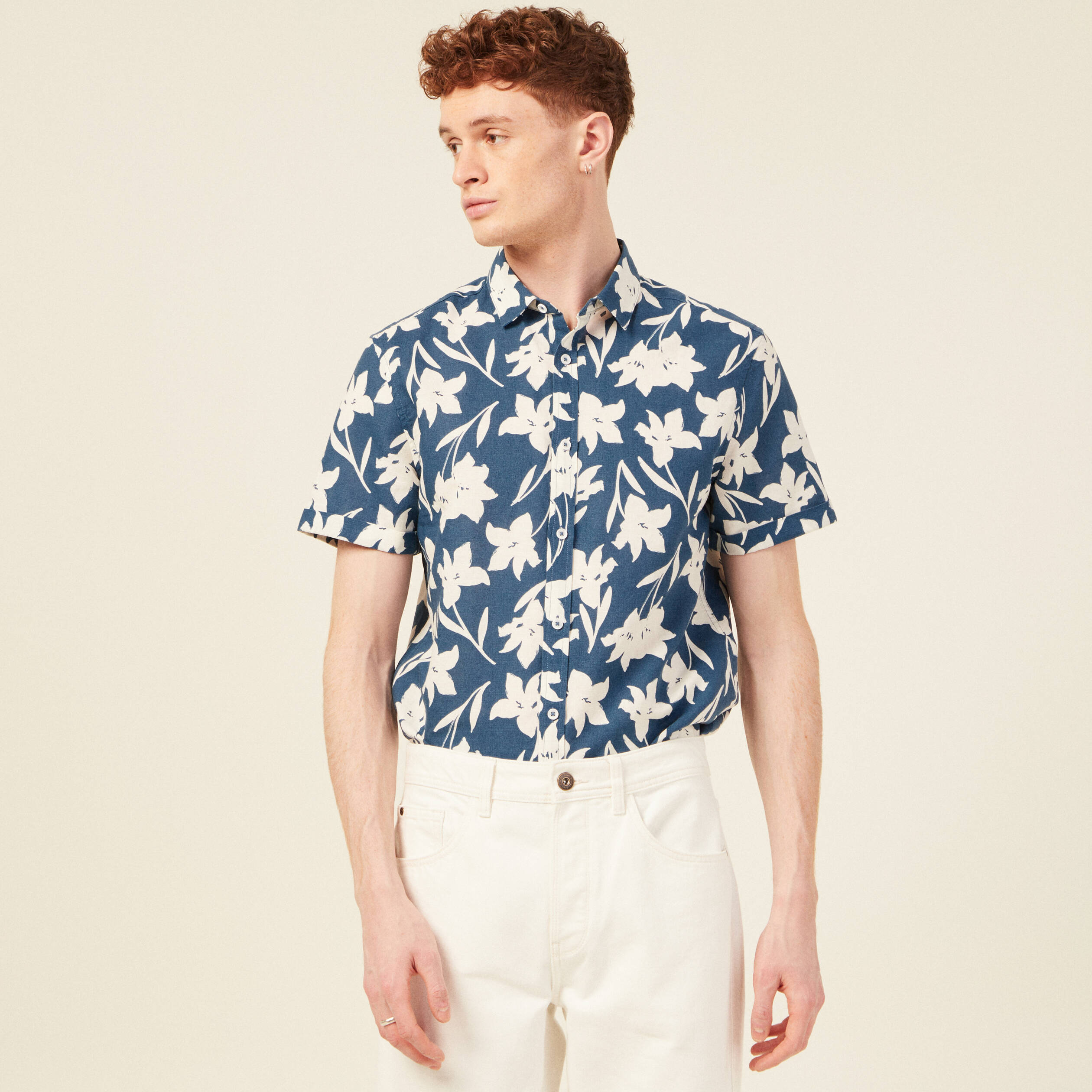 Manche Courte Solde Chemise Homme Chemise Manches Courtes Bleu Homme