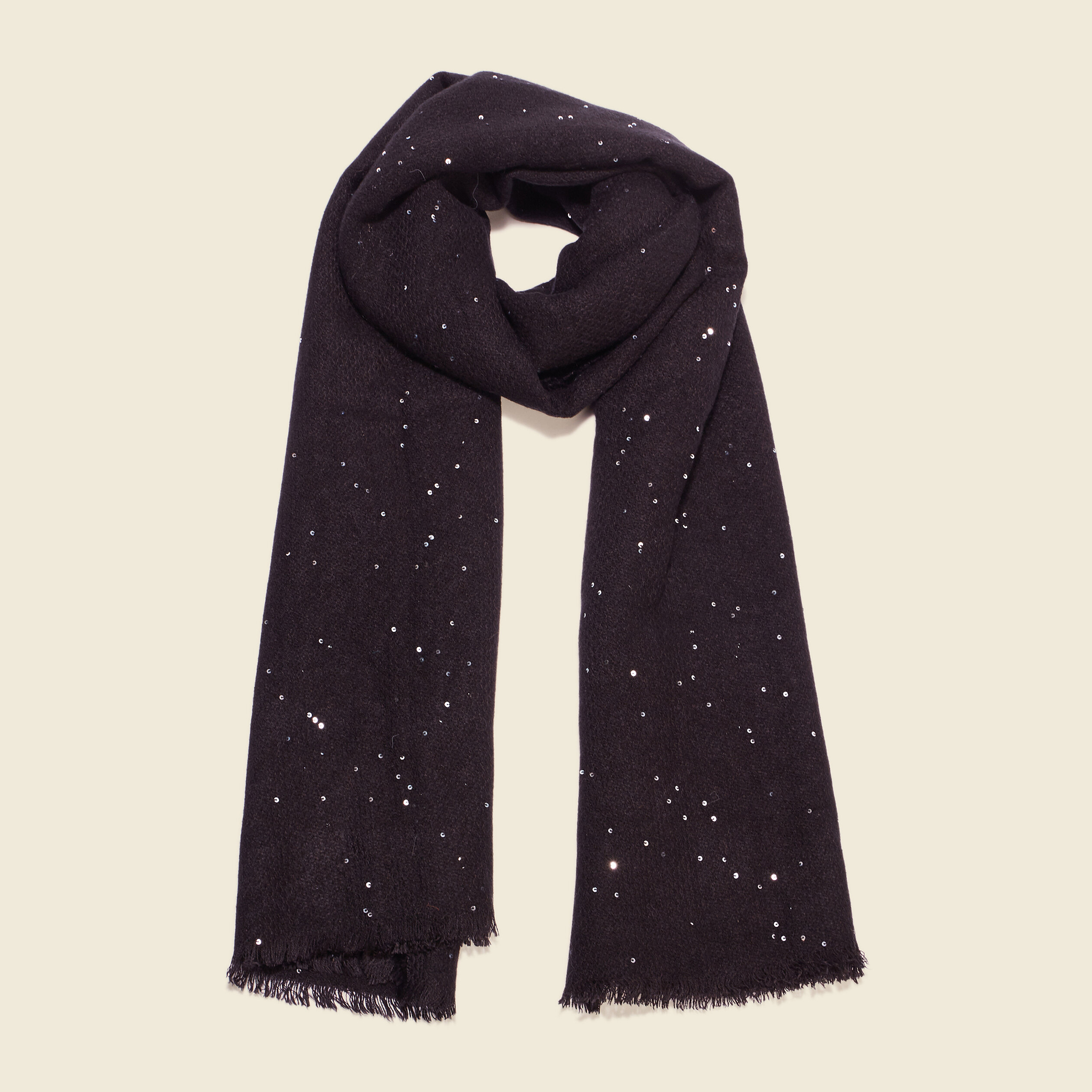 Écharpe à sequins noir femme
