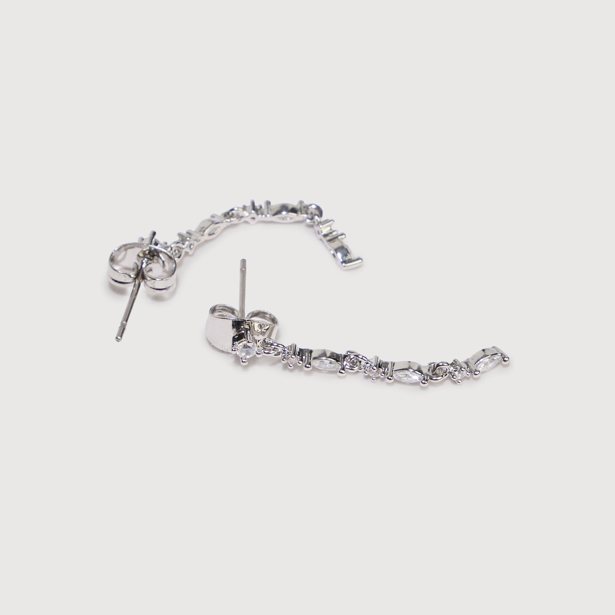 Lot de 2 paires de boucles d'oreilles couleur argent femme