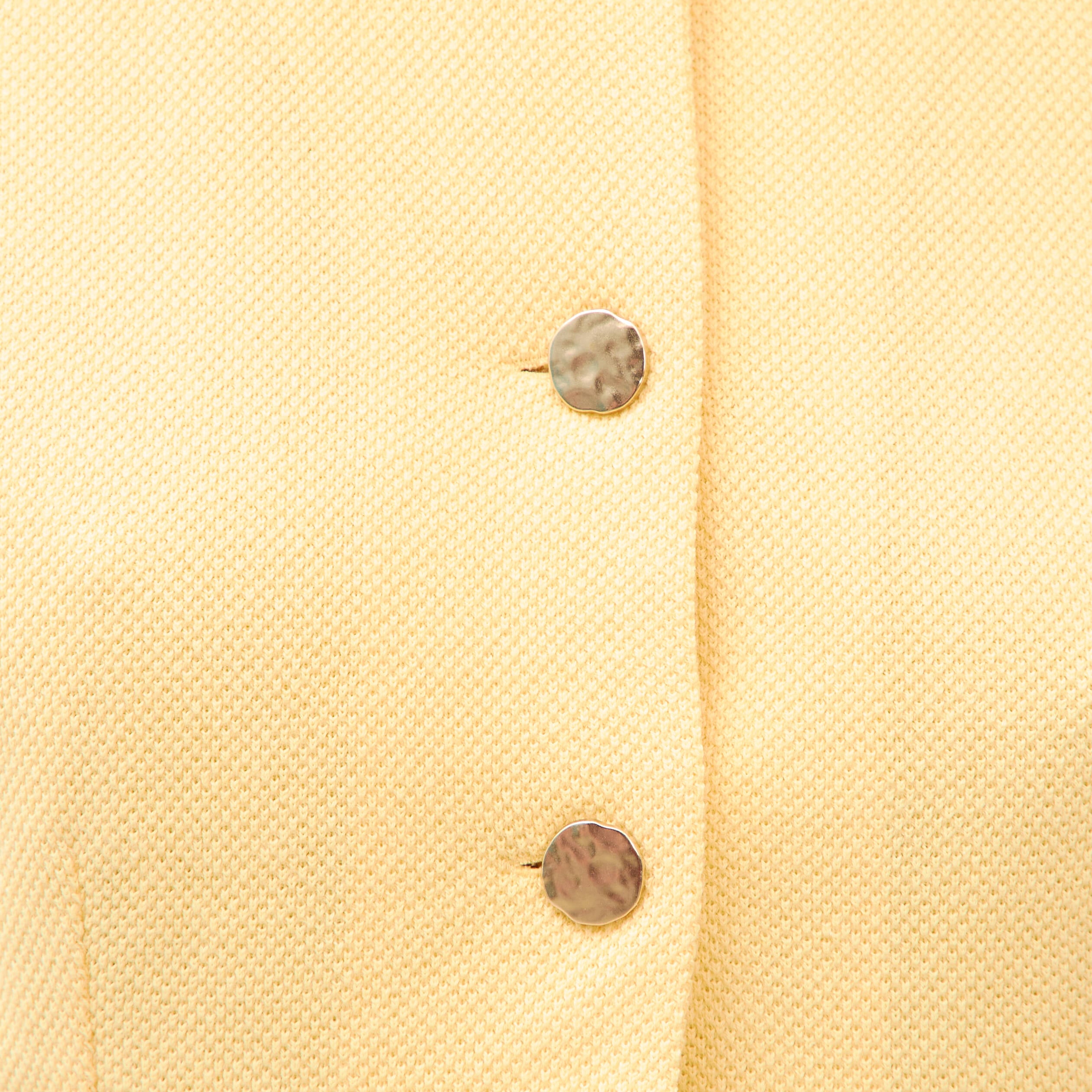D&eacute;bardeur droit col rond doubl&eacute; jaune clair femme