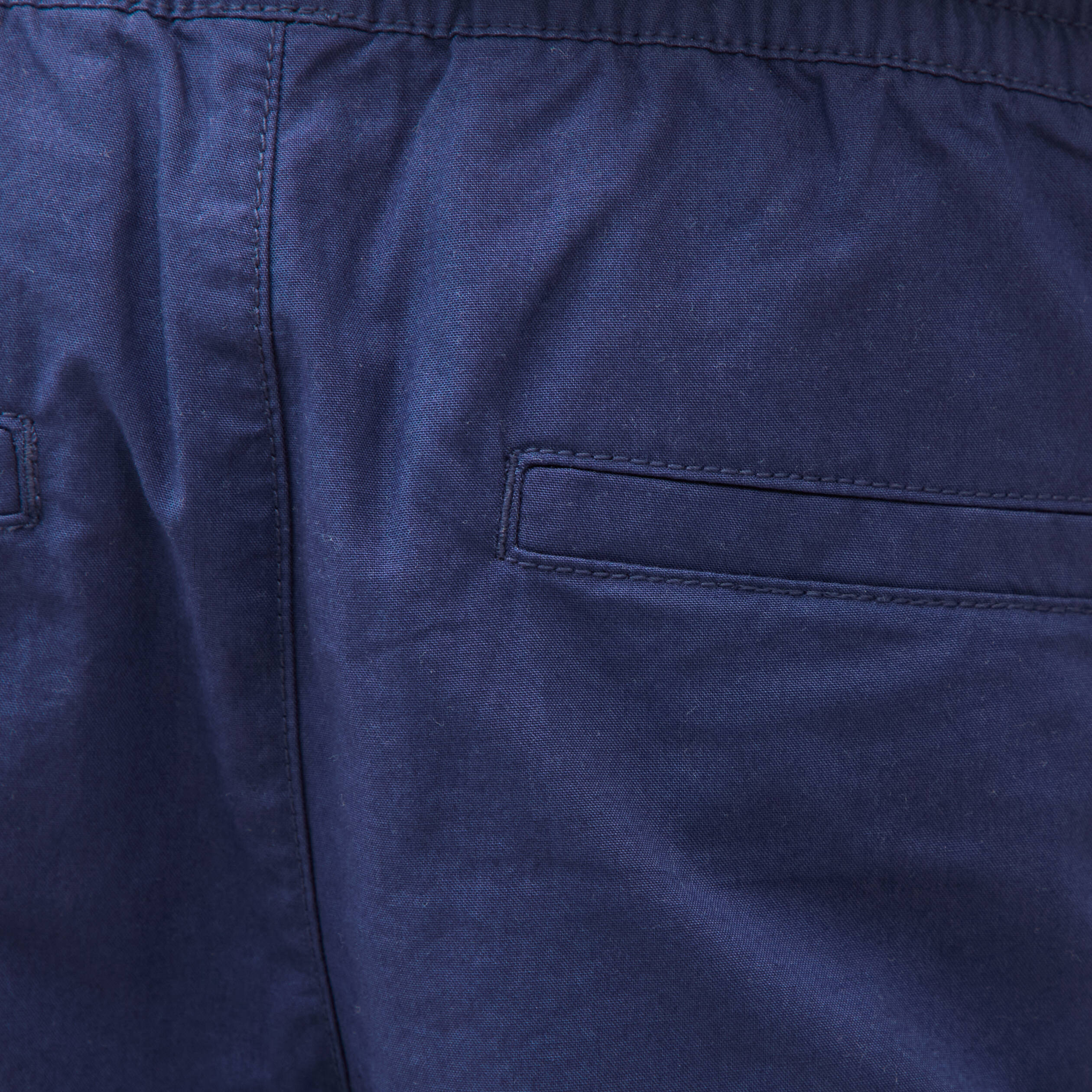Bermuda en coton bleu fonc&eacute; homme
