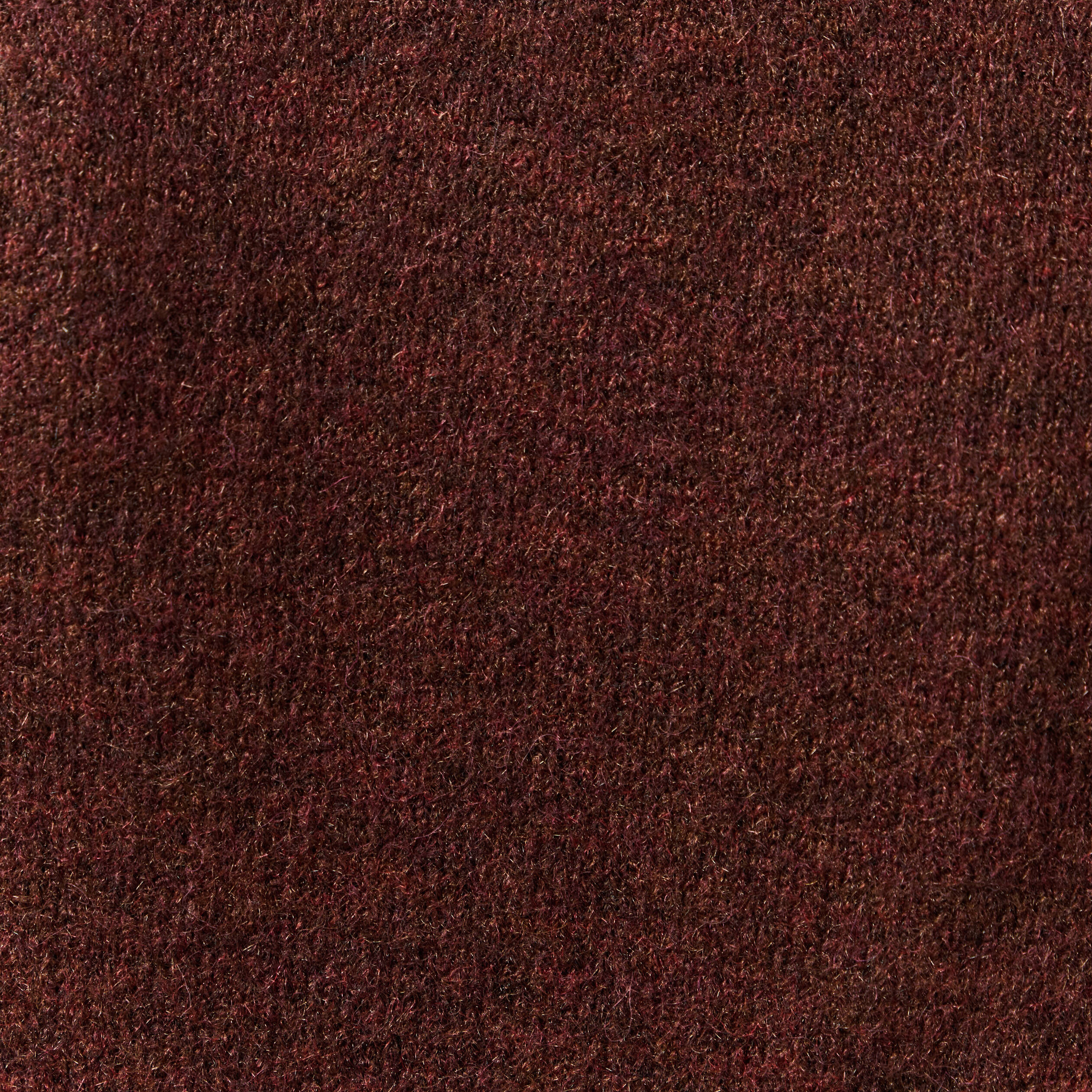 Pull 2 en 1 col rond manches longues marron femme