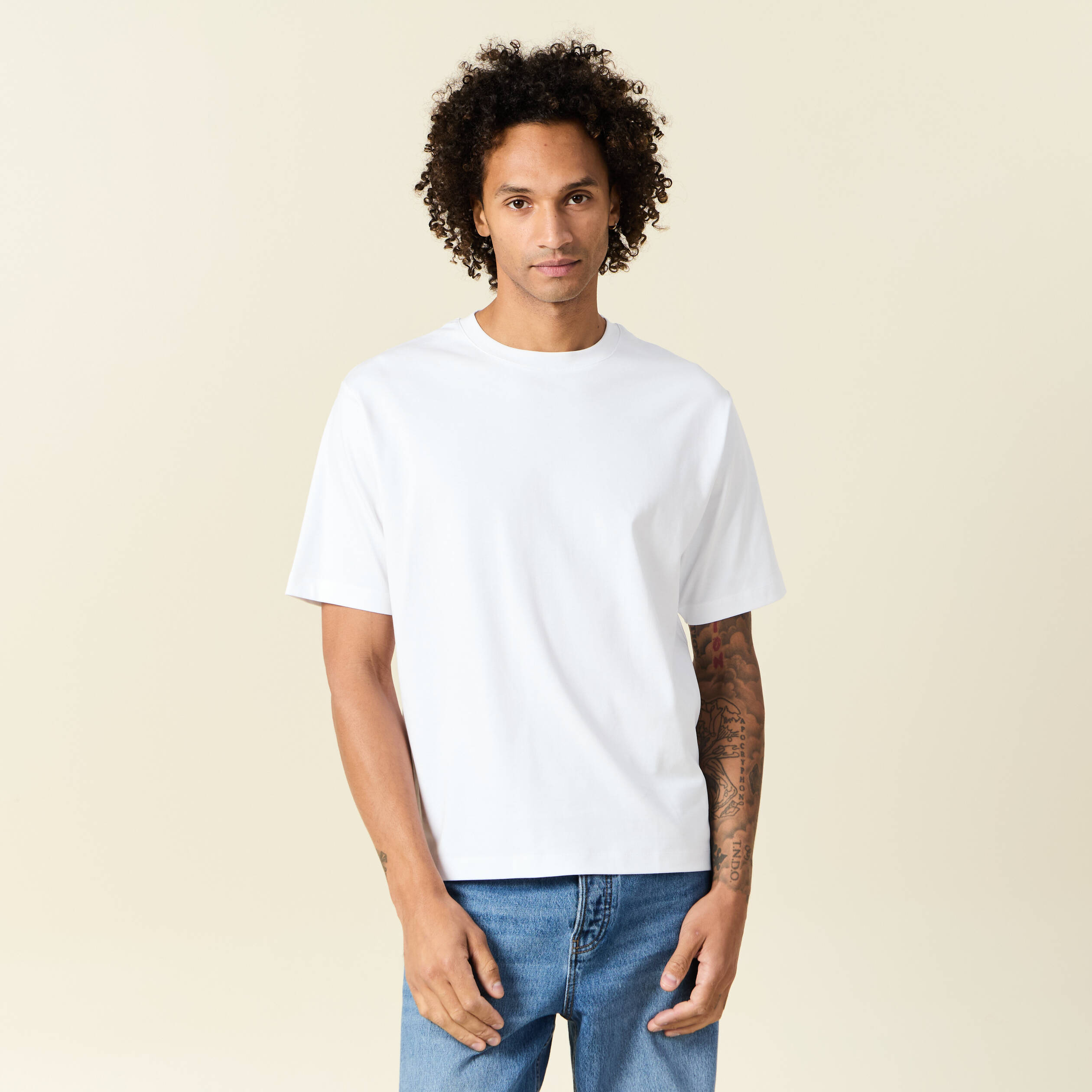 t shirt manches courtes blanc homme T-shirt manches courtes blanc homme