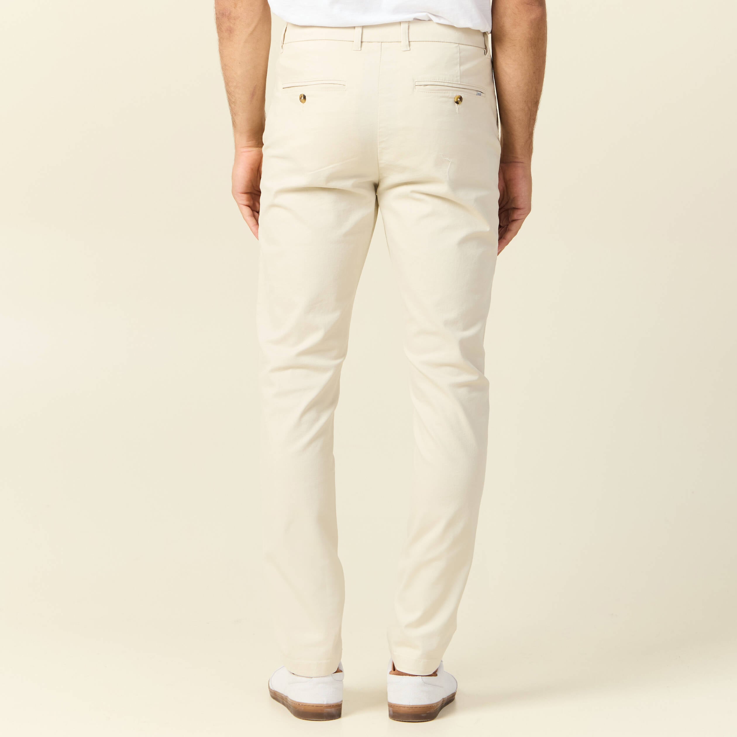 Pantalon chino longueur 32 sable homme