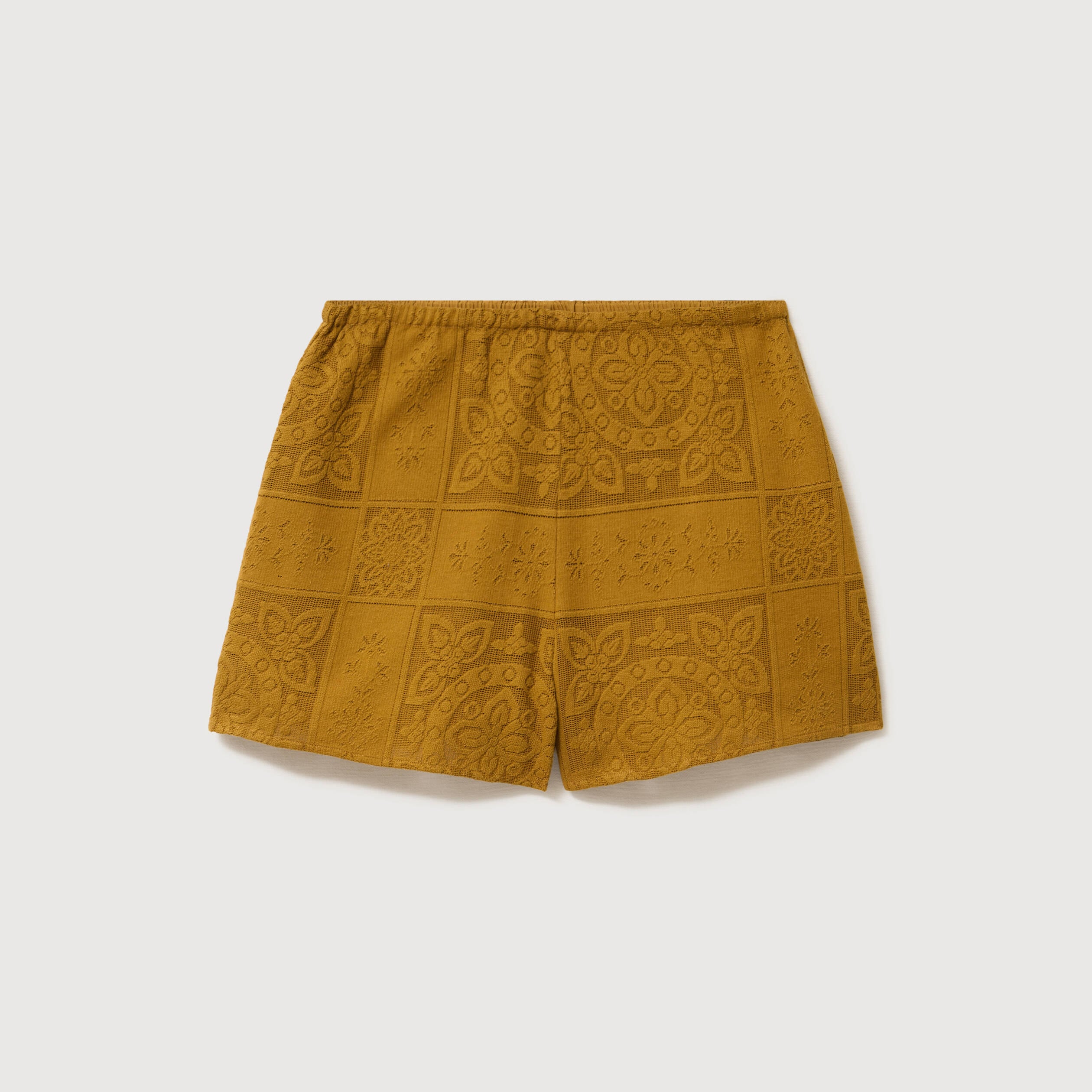 Short taille standard en dentelle vert olive femme