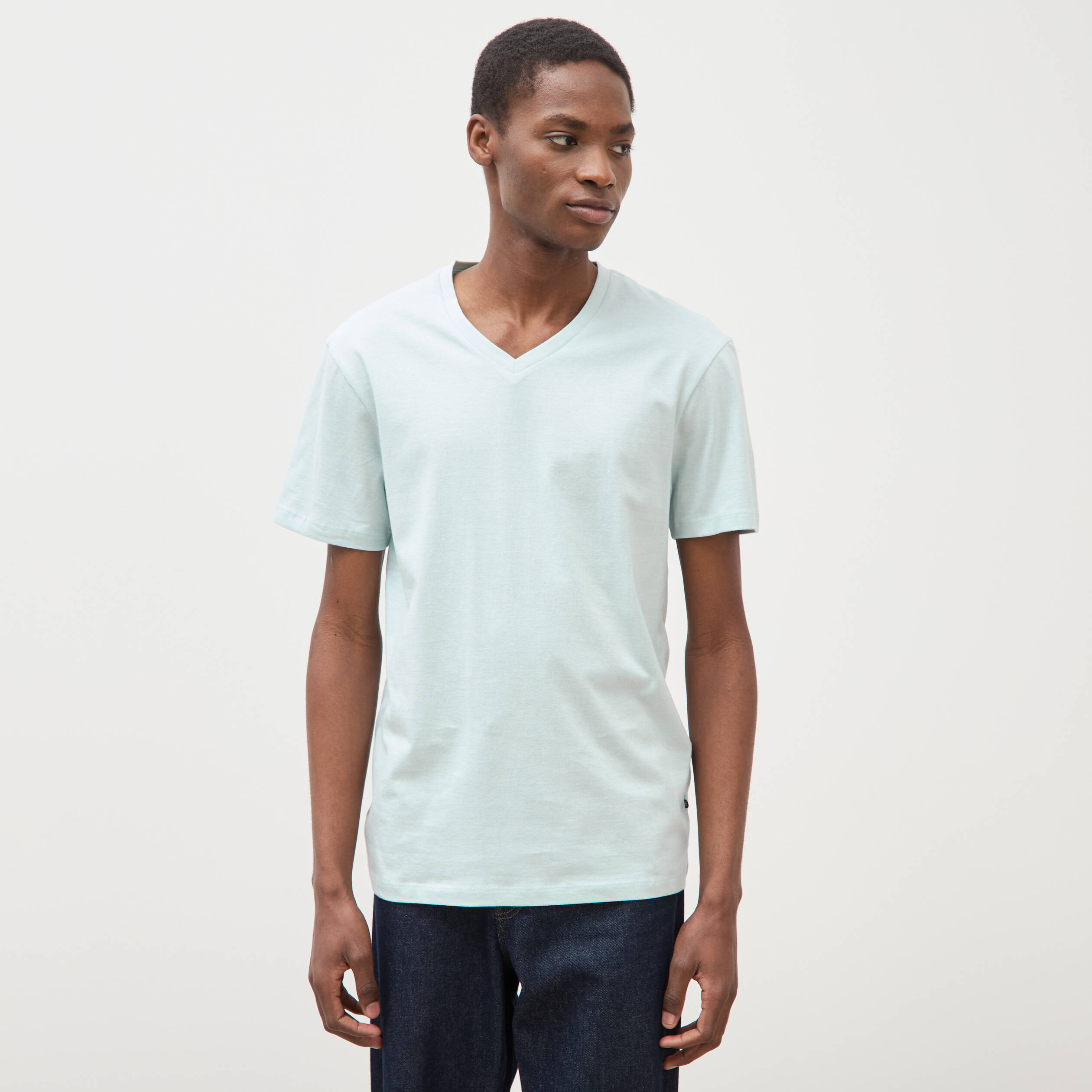 T-shirt manches courtes homme bleu gris homme