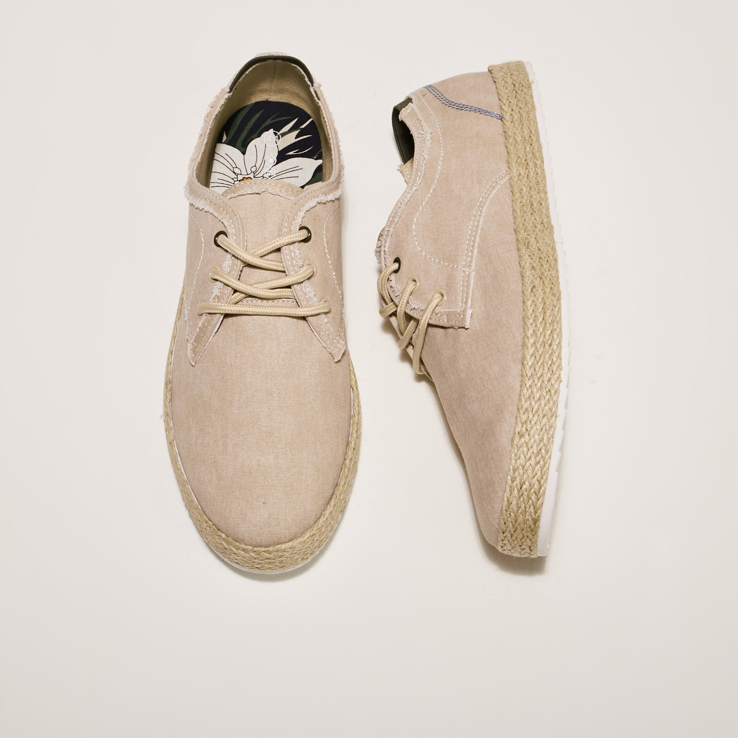 Espadrilles plates sable homme