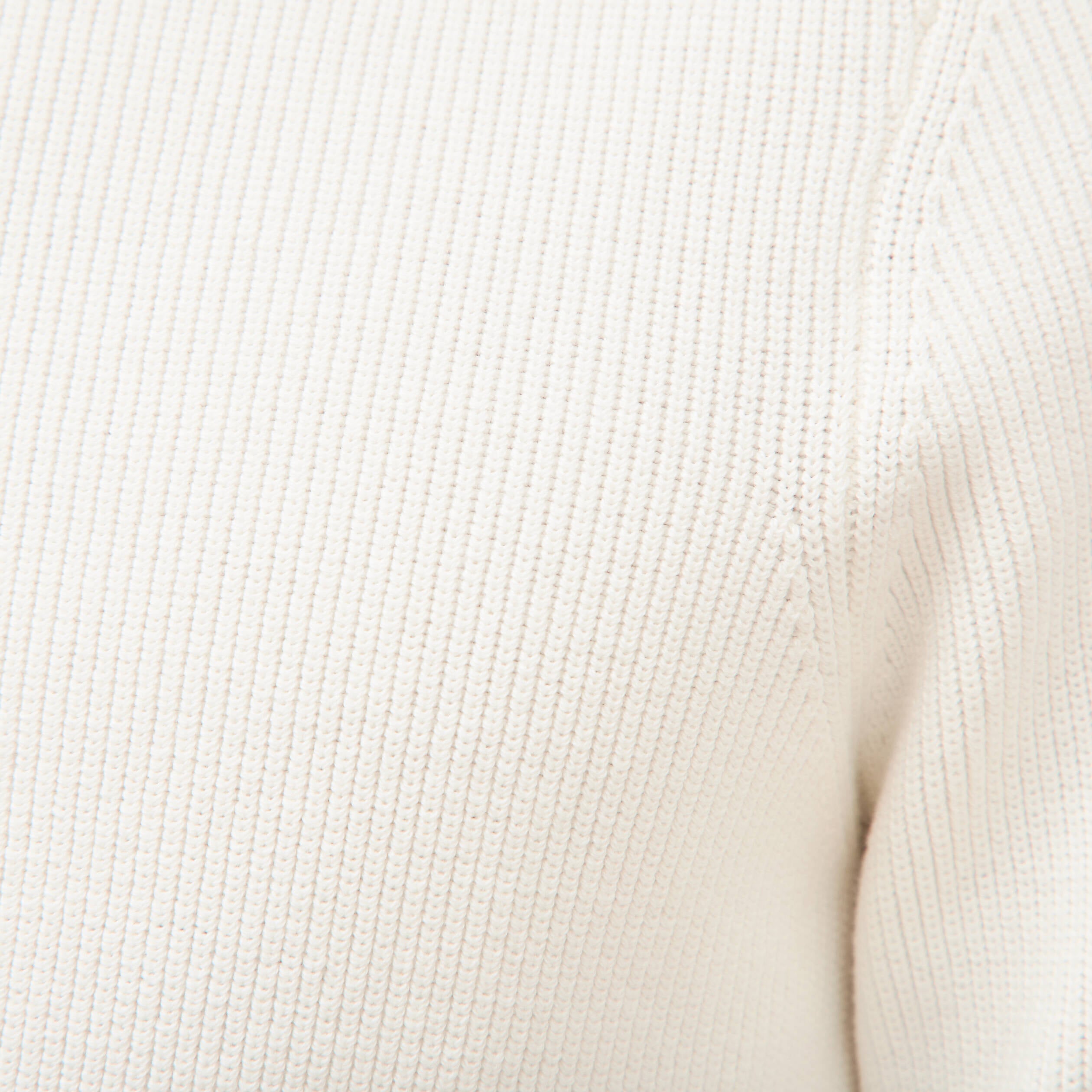 Pull manches longues col rond ecru homme