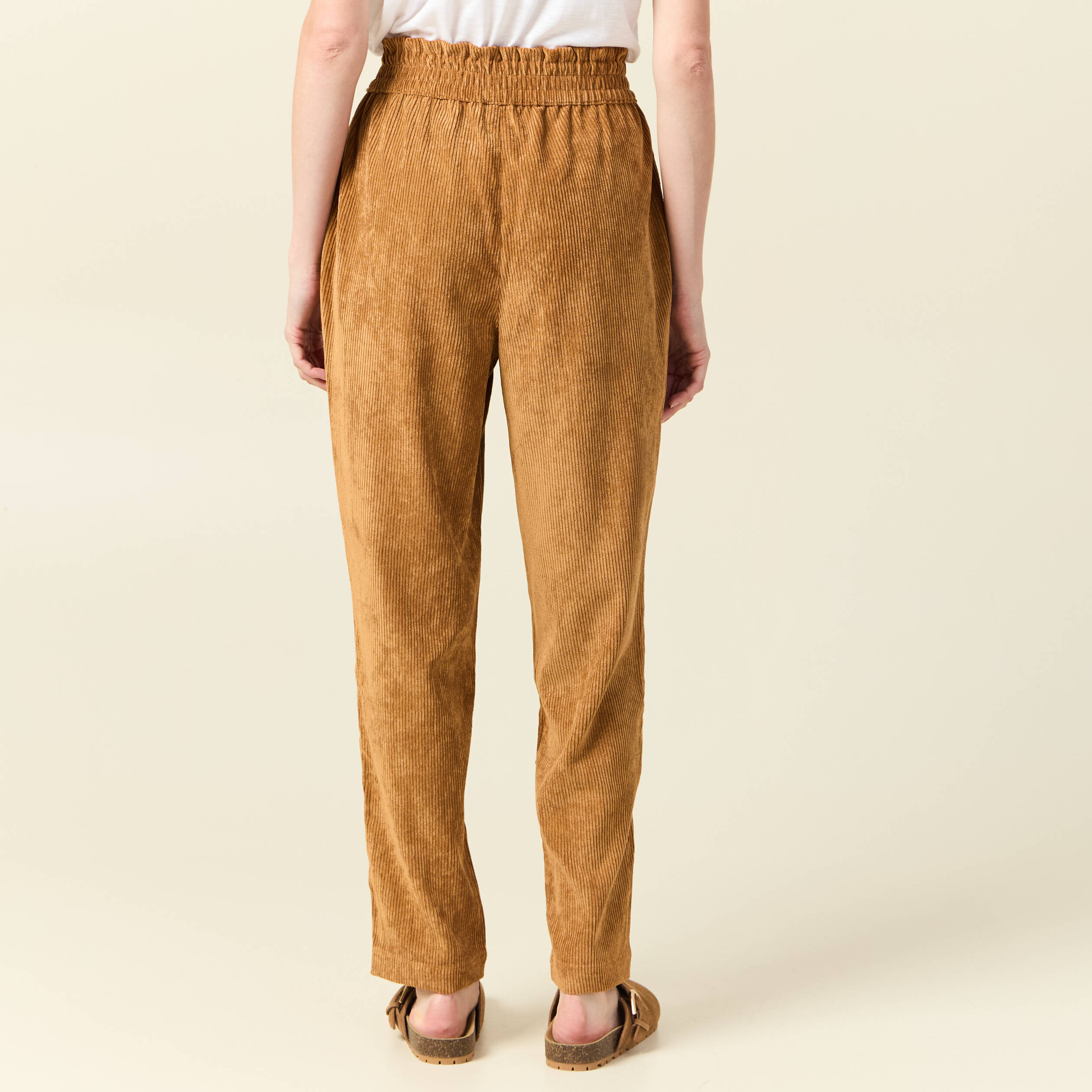 tregging velours 78eme beige femme Tregging velours 7/8ème beige femme