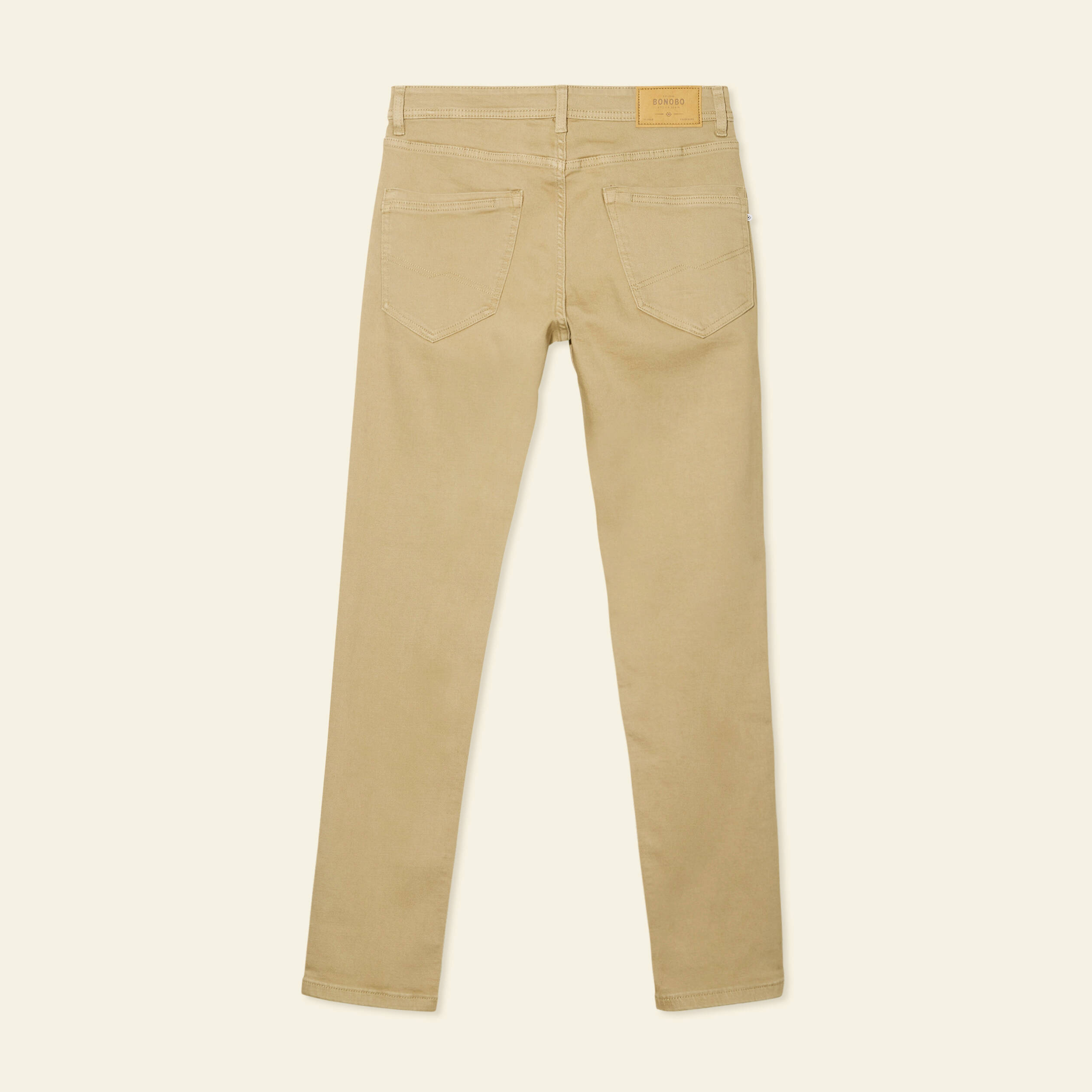 Jeans slim longueur 32 beige homme