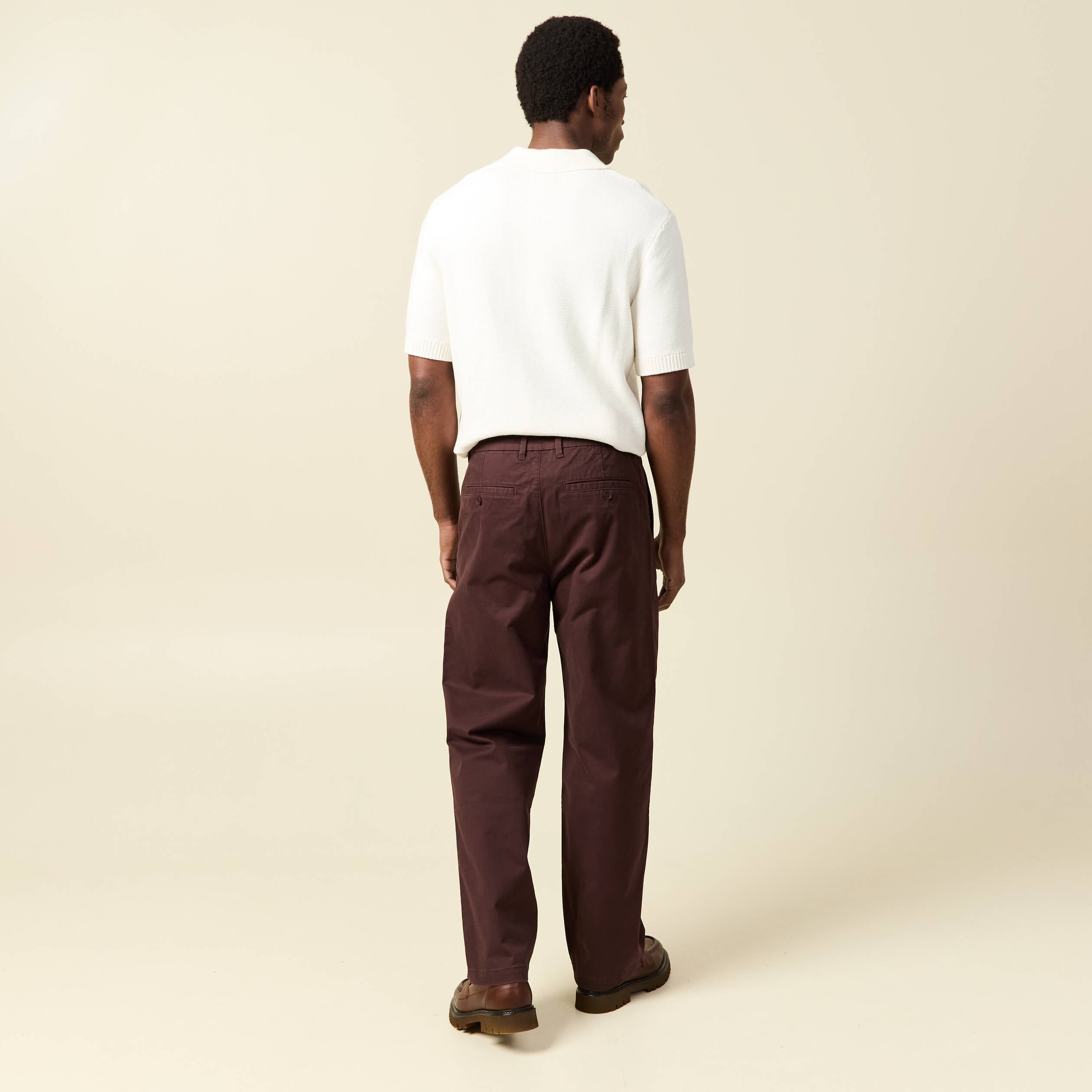 Pantalon marron fonc&eacute; homme