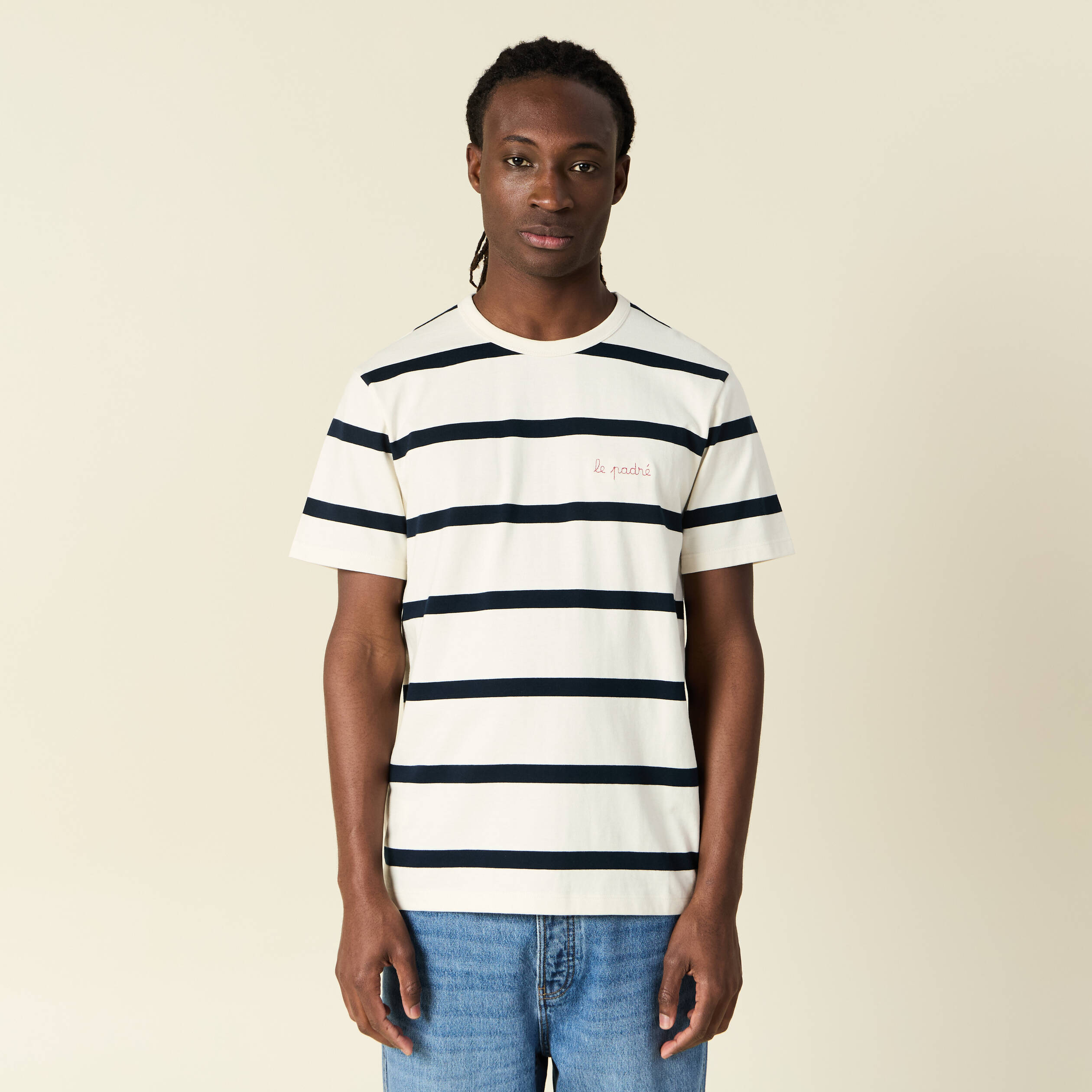 t shirt manches courtes ecru homme T-shirt manches courtes ecru homme