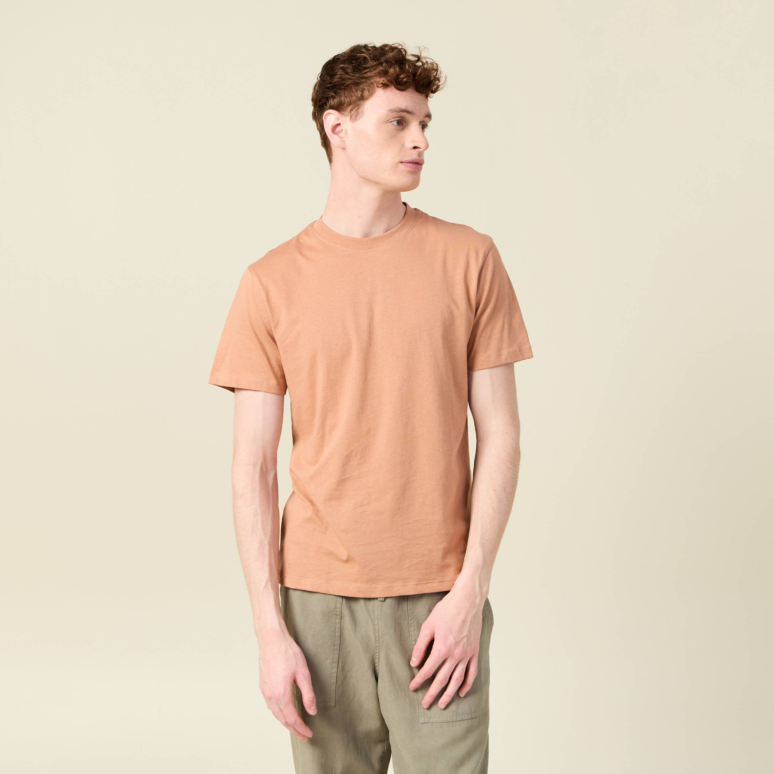 t shirt manches courtes vieux rose homme T-shirt manches courtes vieux rose homme