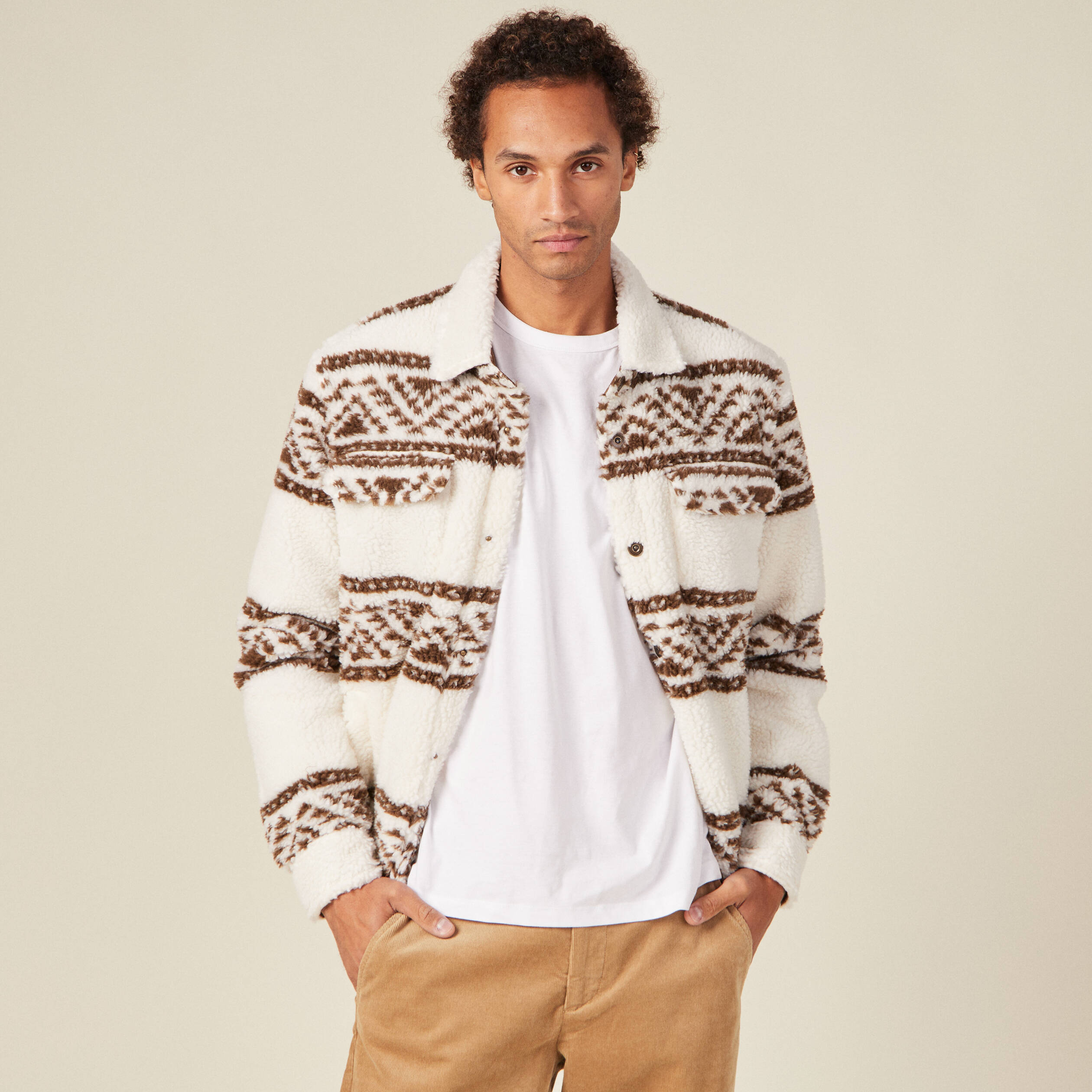 Surchemise éco-responsable ecru homme