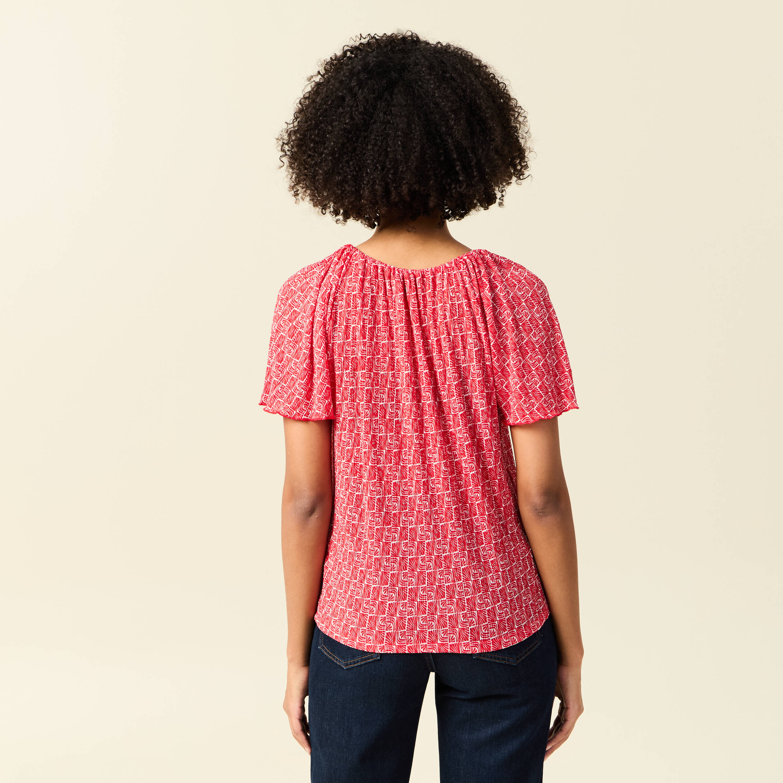 t shirt manches courtes rouge femme T-shirt manches courtes rouge femme