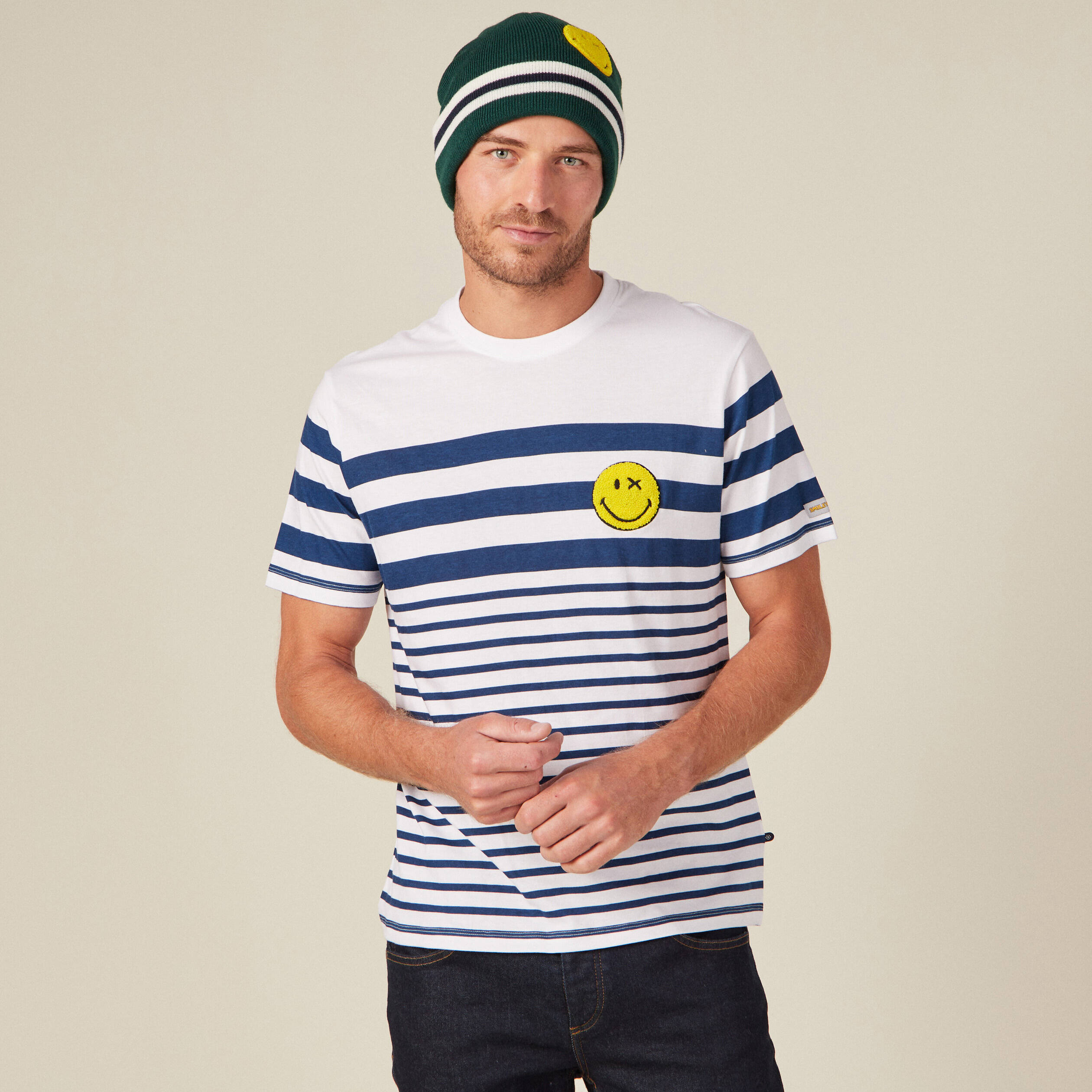 T-shirt SmileyWorld ecru homme