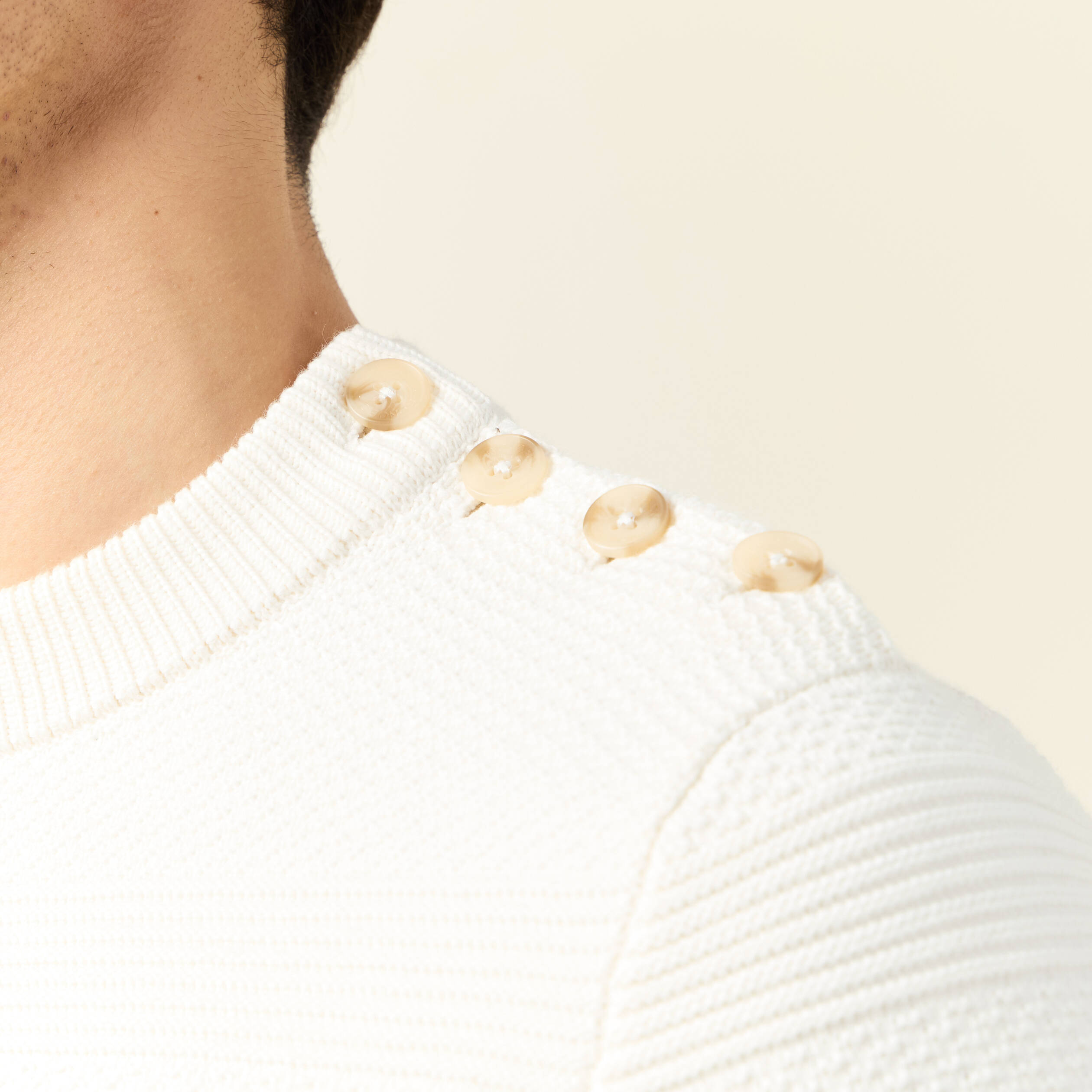 pull manches longues ecru homme Pull manches longues ecru homme