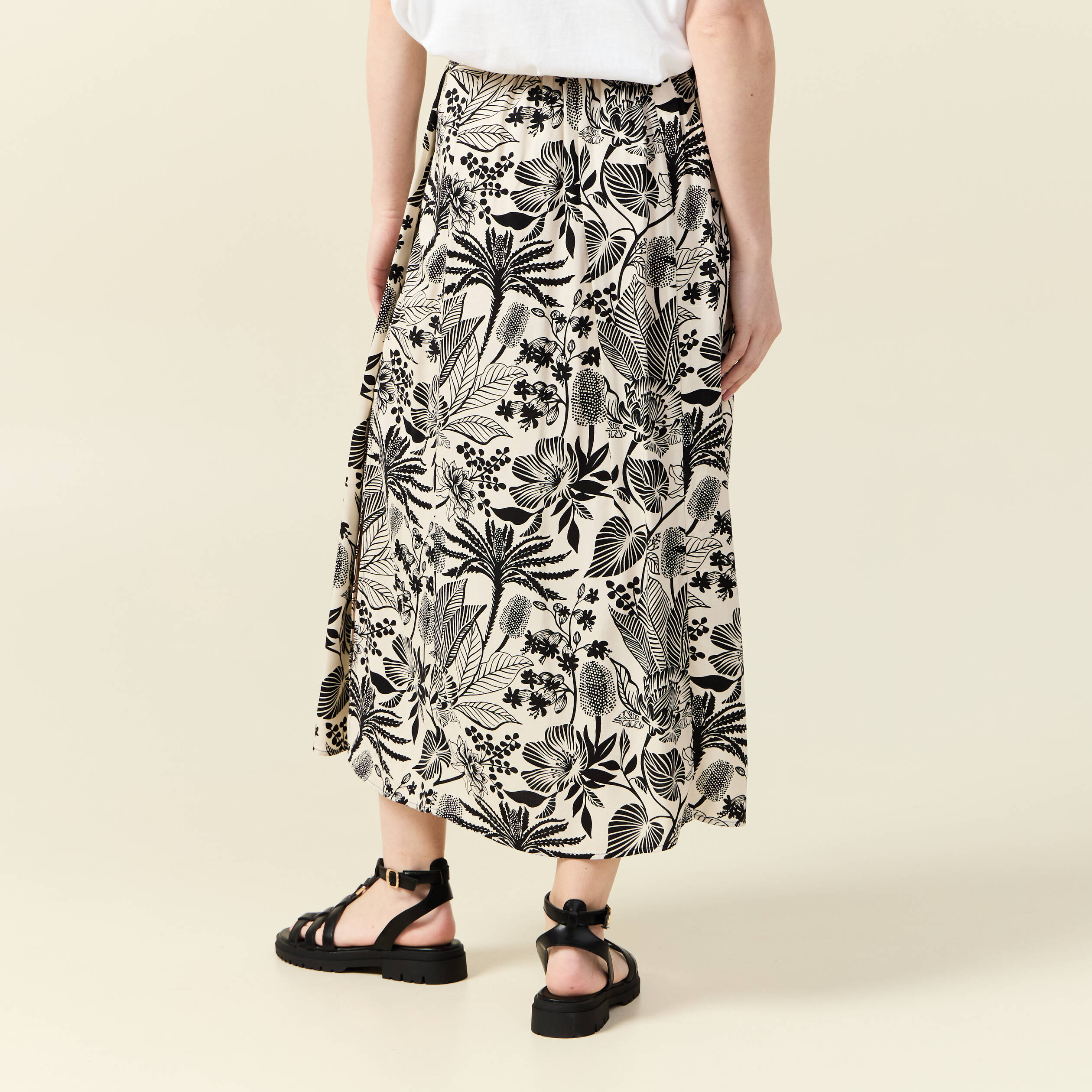 jupe fluide taille standard blanc femme Jupe fluide taille standard blanc femme