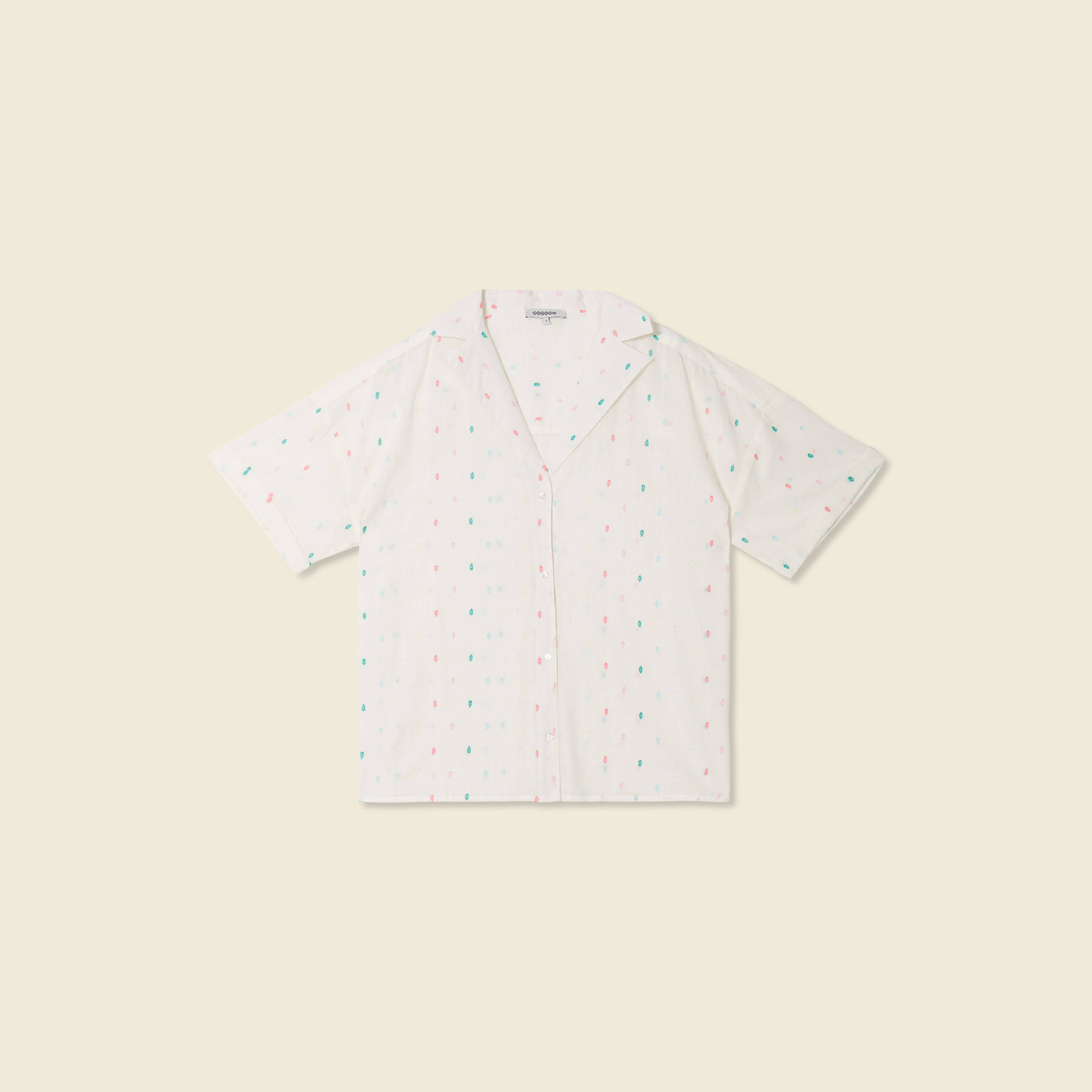 chemise manches courtes multicolore femme Chemise manches courtes multicolore femme