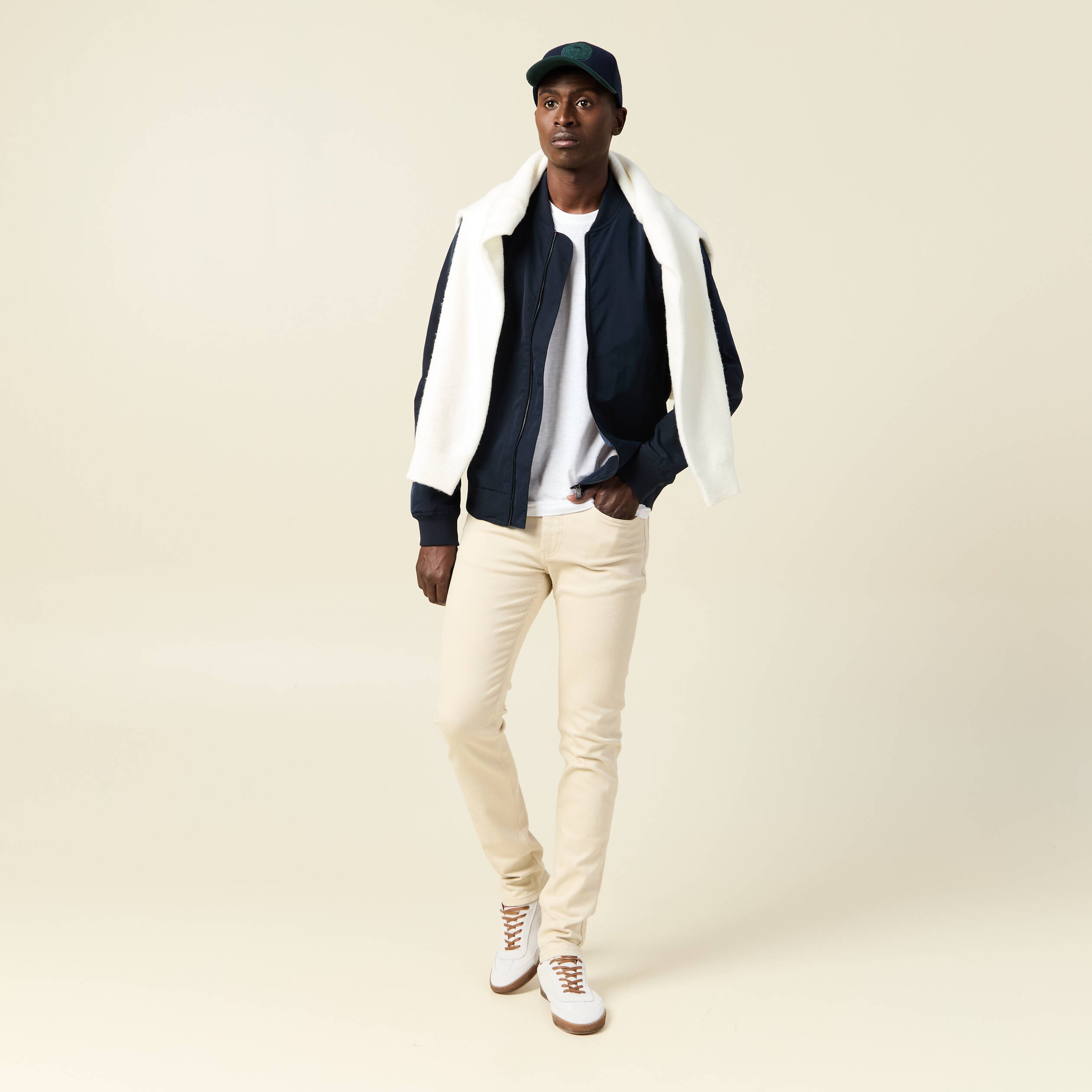 jeans slim ecru homme Jeans slim ecru homme
