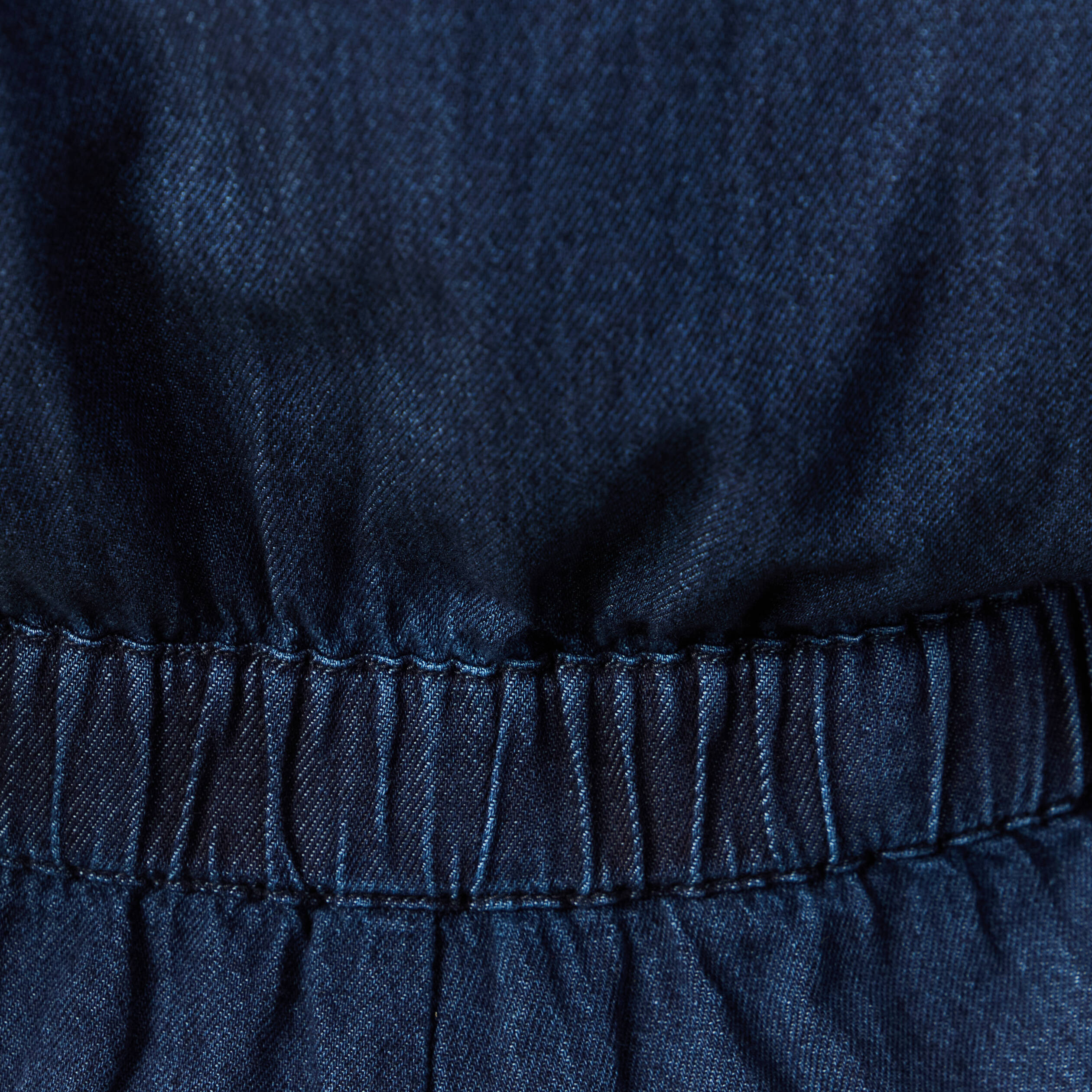 Combipantalon en coton aspect jeans denim brut rinse femme