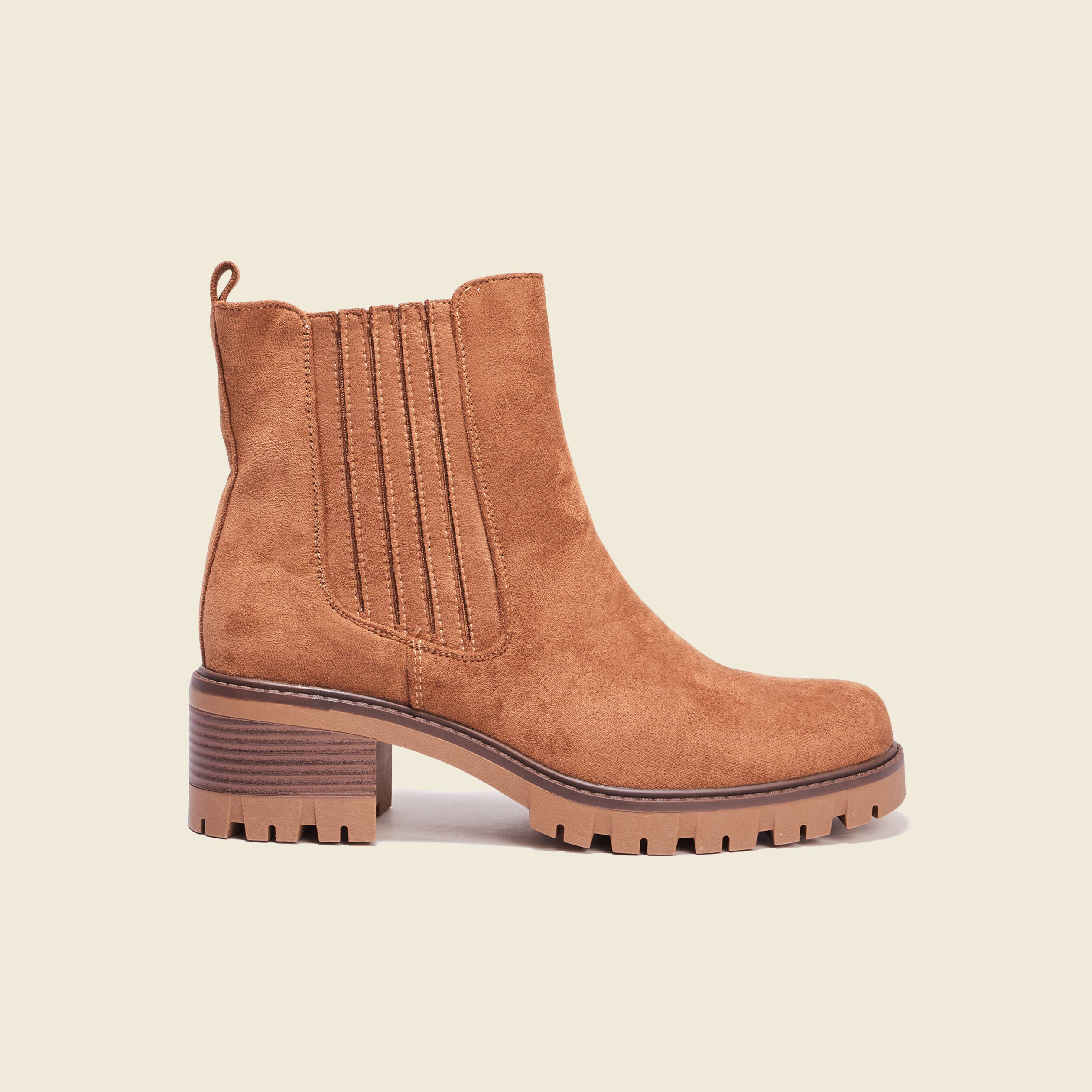 bottines chelsea crantees marron femme Bottines chelsea crantées marron femme