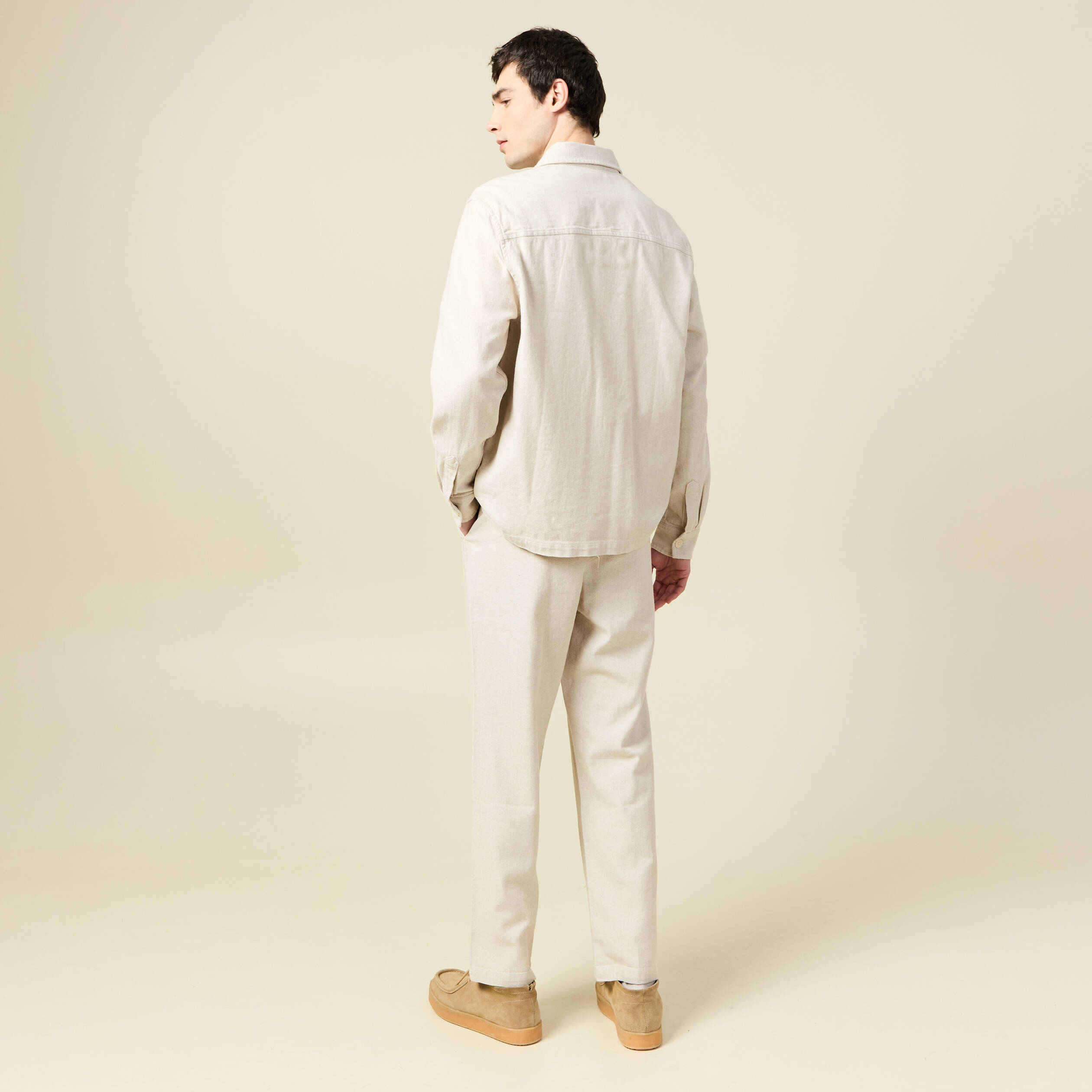 Surchemise manches longues ecru homme