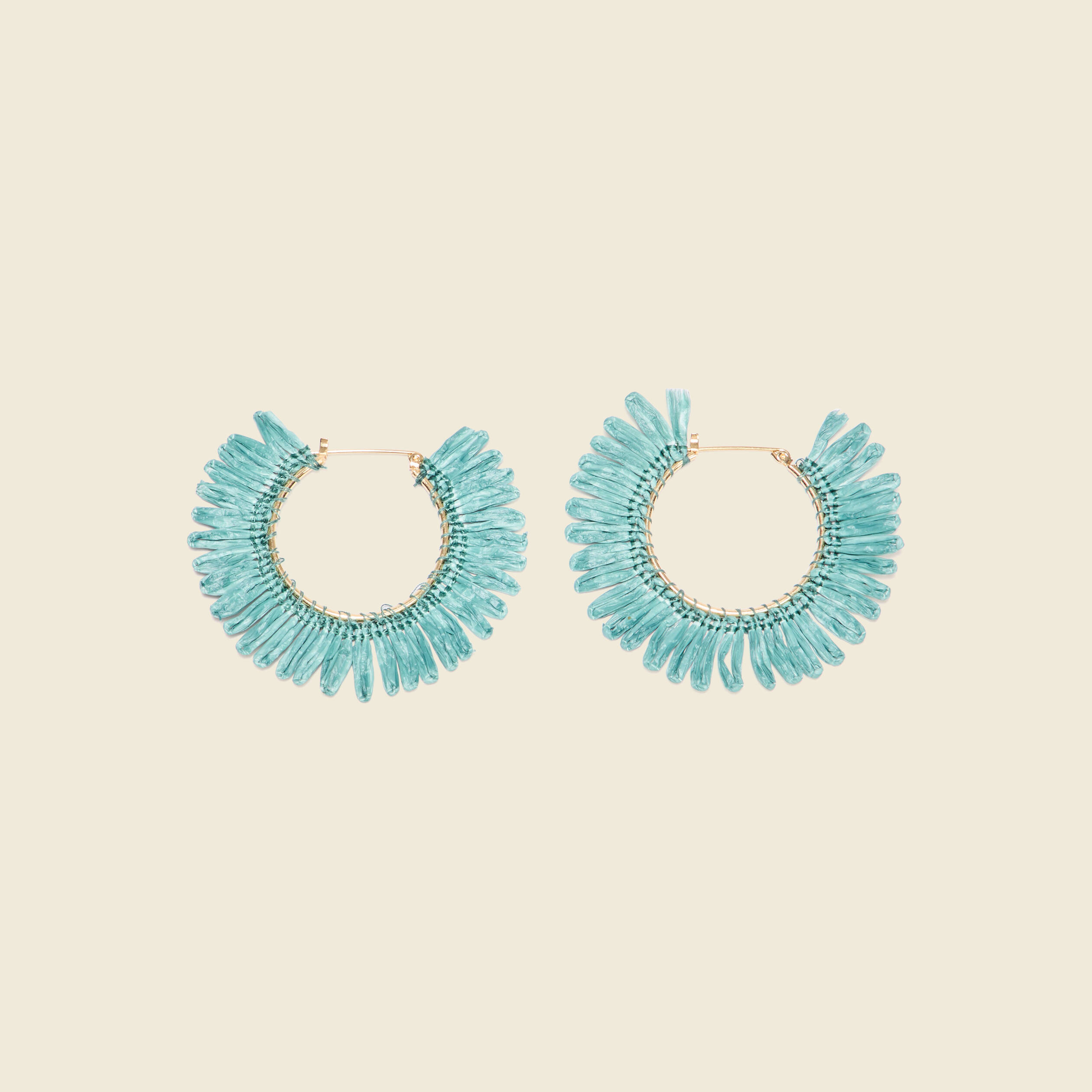 boucles doreilles creoles vert pastel femme Boucles d'oreilles créoles vert pastel femme
