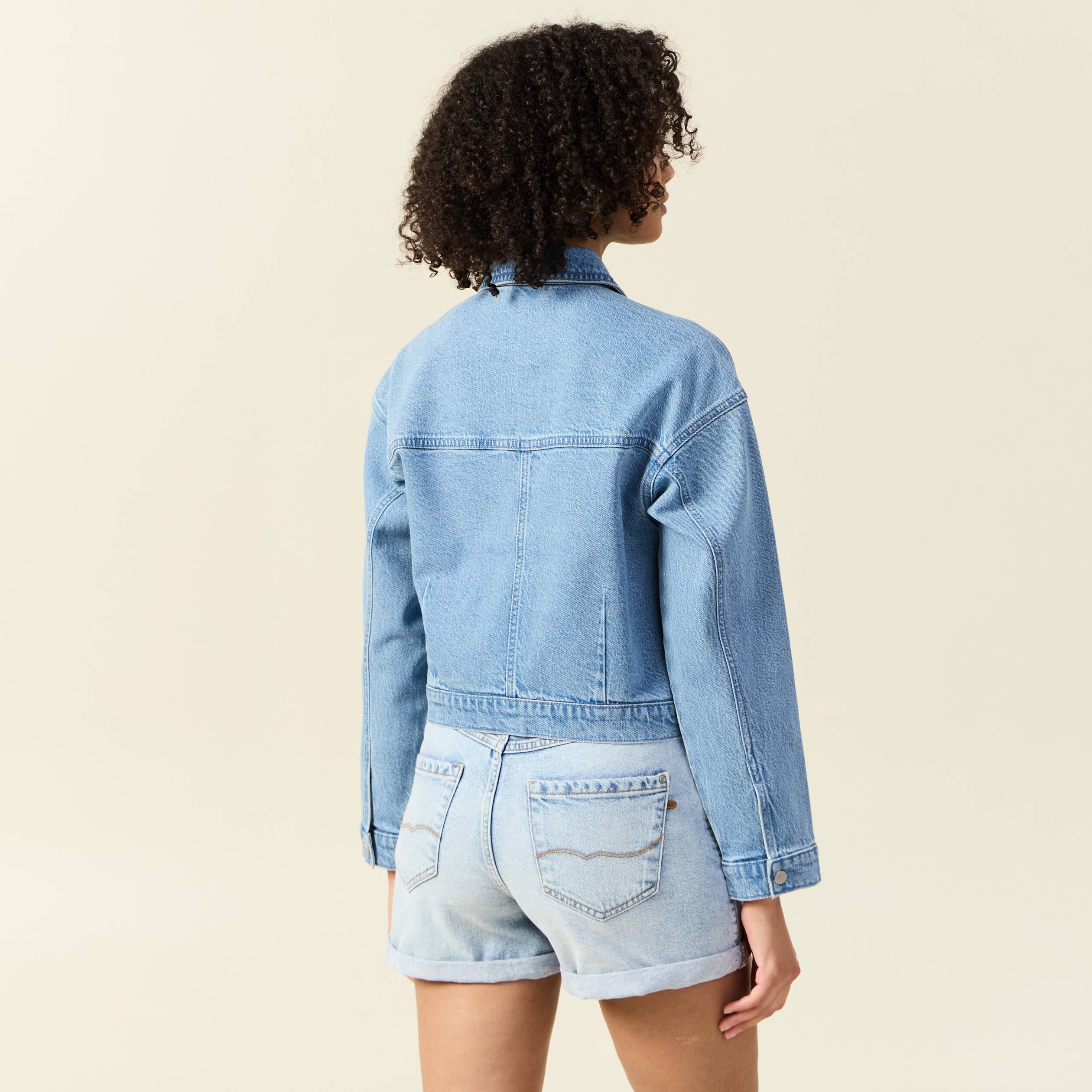 blouson boutonne en jean denim used femme Blouson boutonné en jean denim used femme