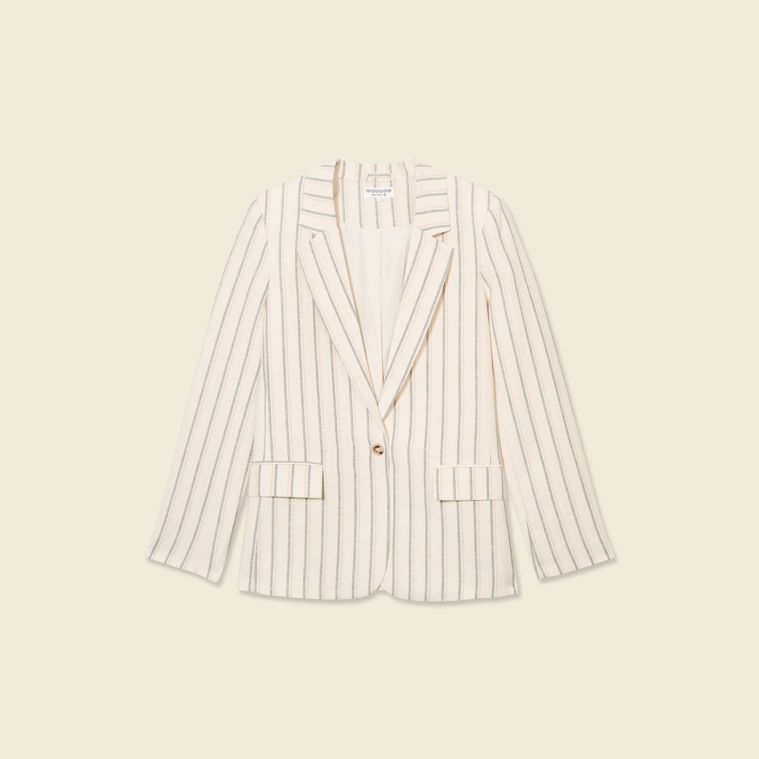 veste blazer manches longues blanc femme Veste blazer manches longues blanc femme