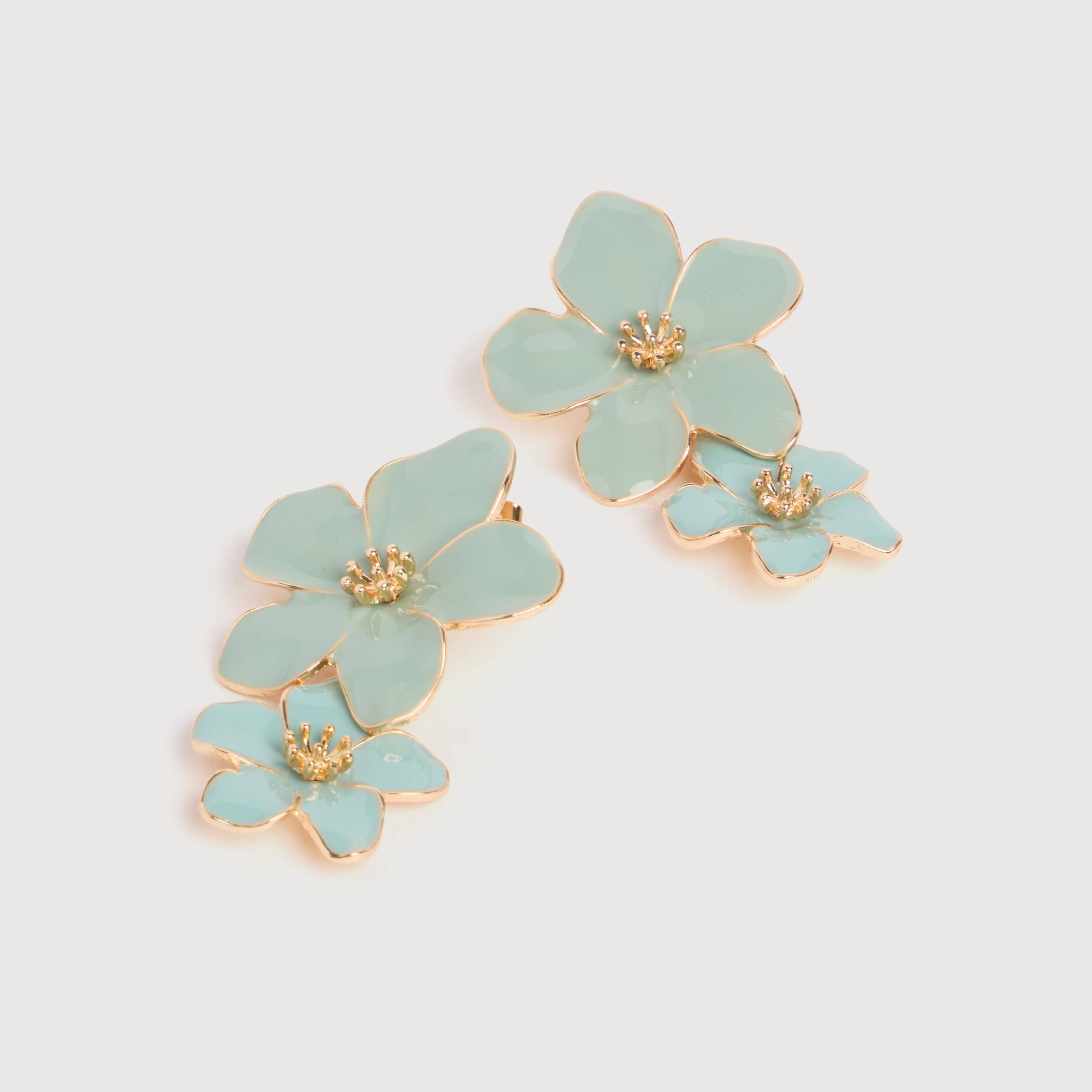Boucles d'oreilles vert pastel femme