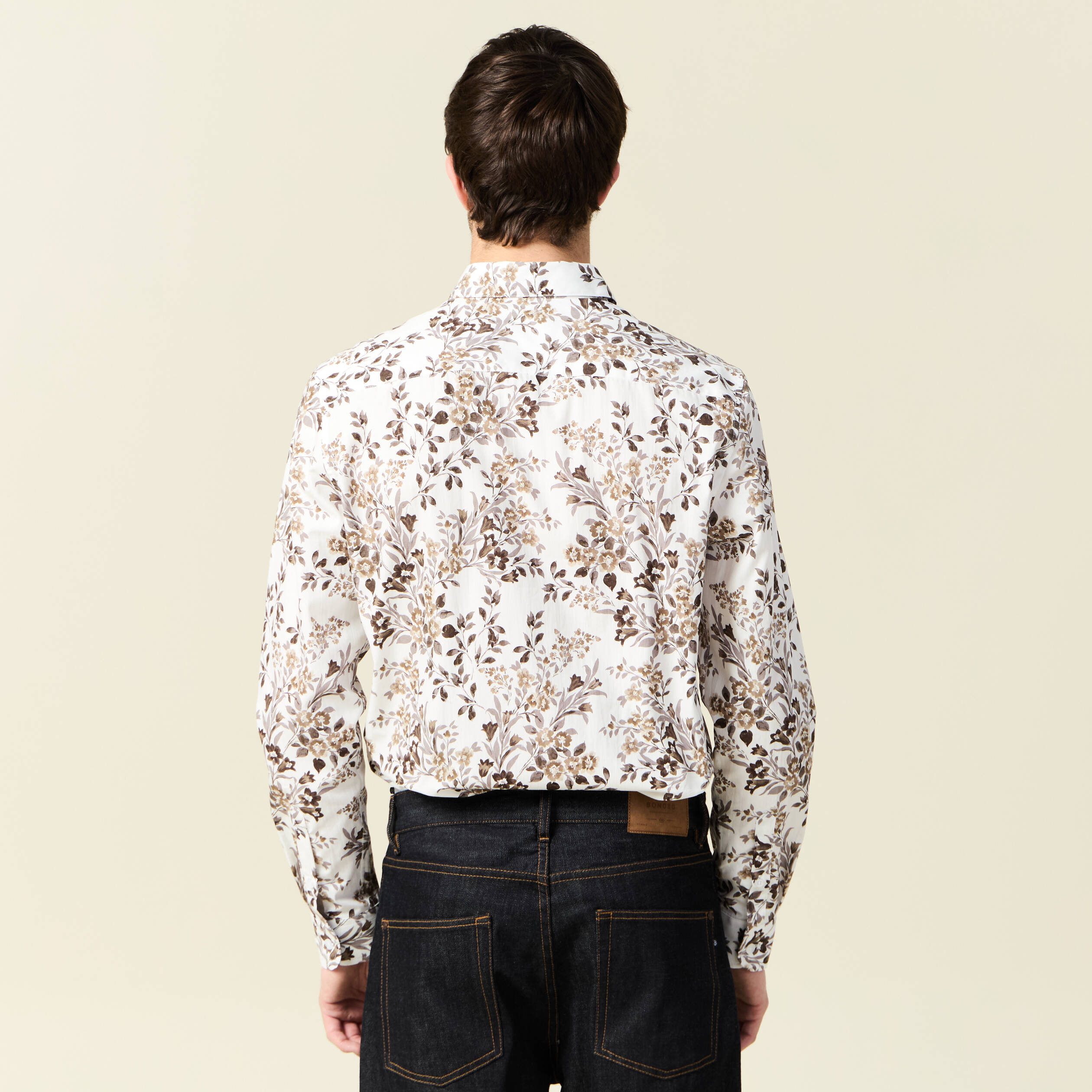 chemise a manches longues blanc homme Chemise à manches longues blanc homme