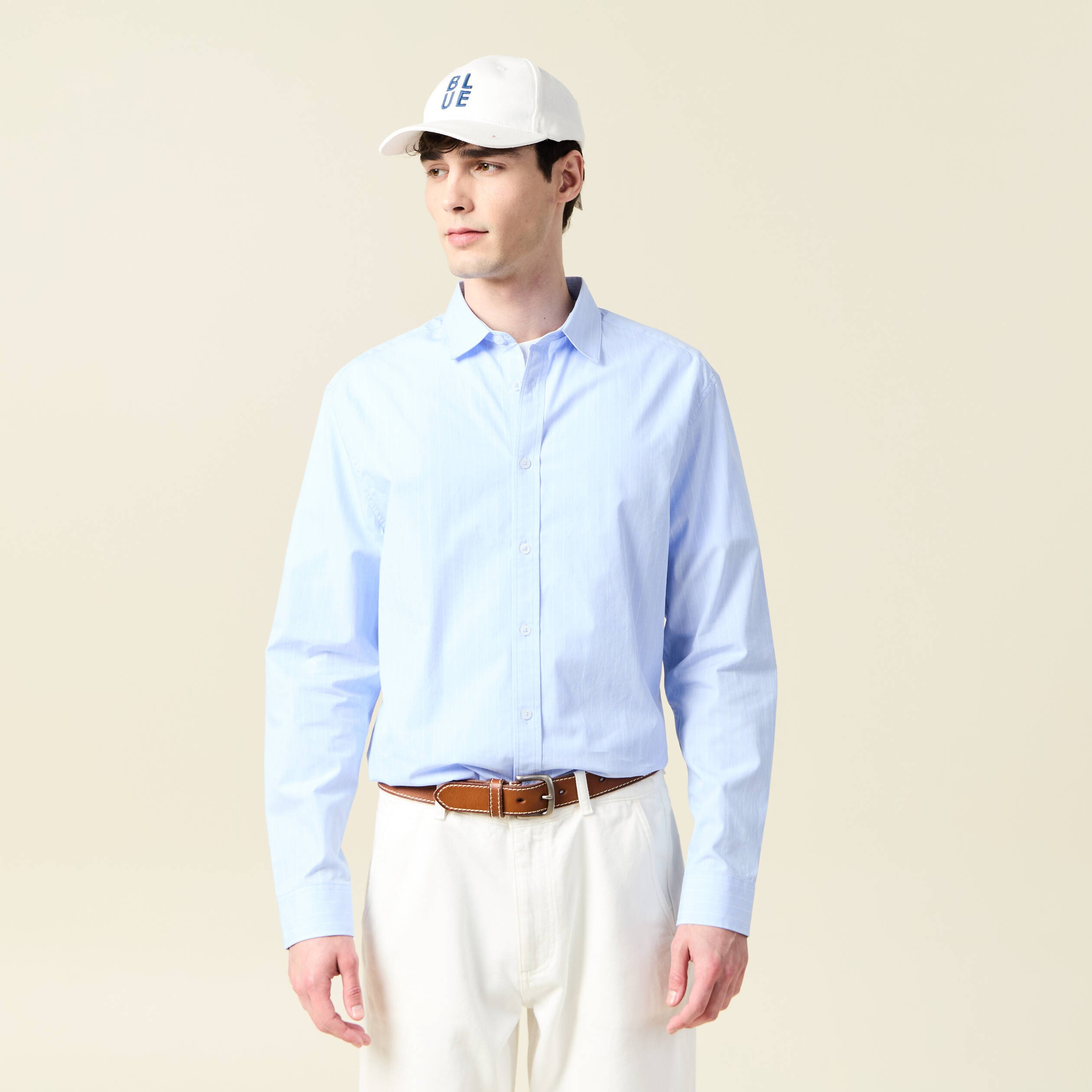 chemise manches longues bleu ciel homme Chemise manches longues bleu ciel homme
