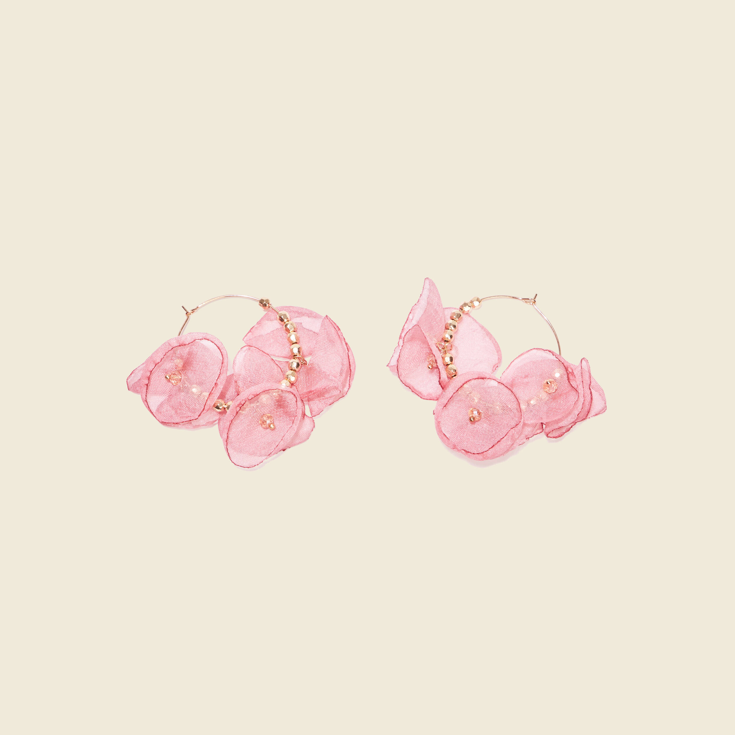 boucles doreilles creoles vieux rose femme Boucles d'oreilles créoles vieux rose femme