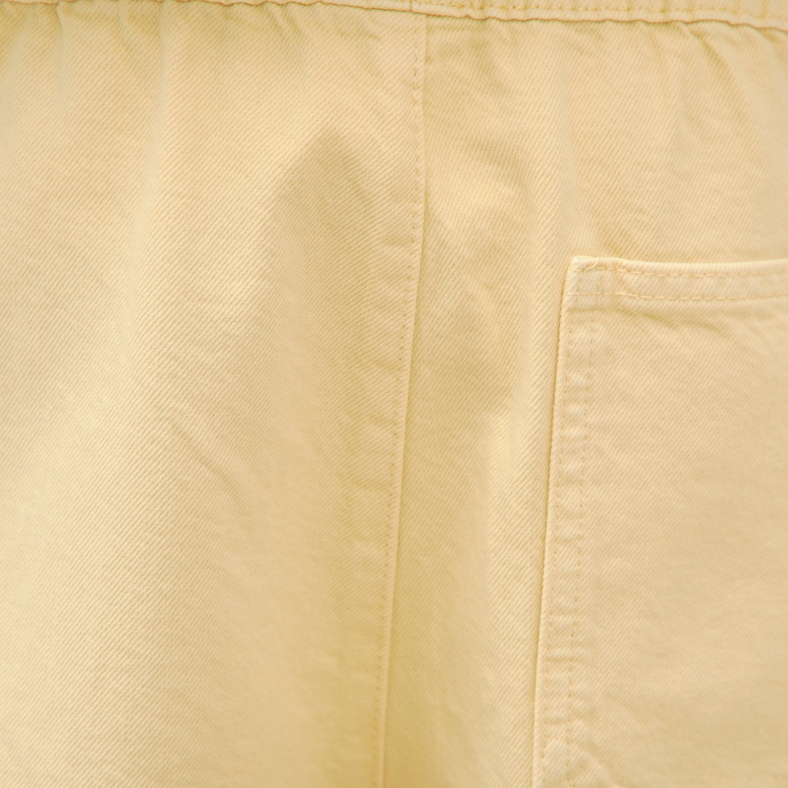 Bermuda en coton jaune clair homme