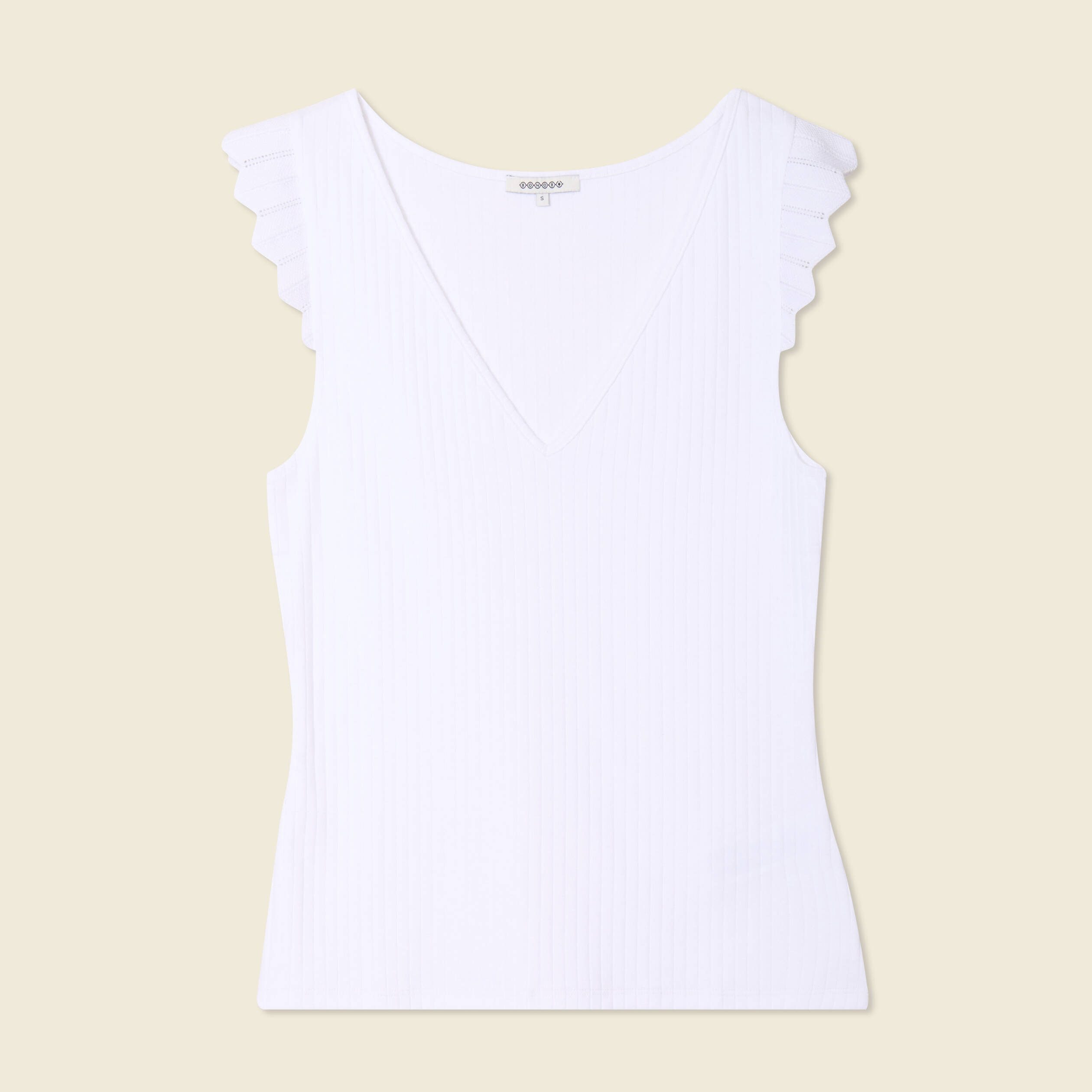 debardeur sans manches blanc femme Débardeur sans manches blanc femme