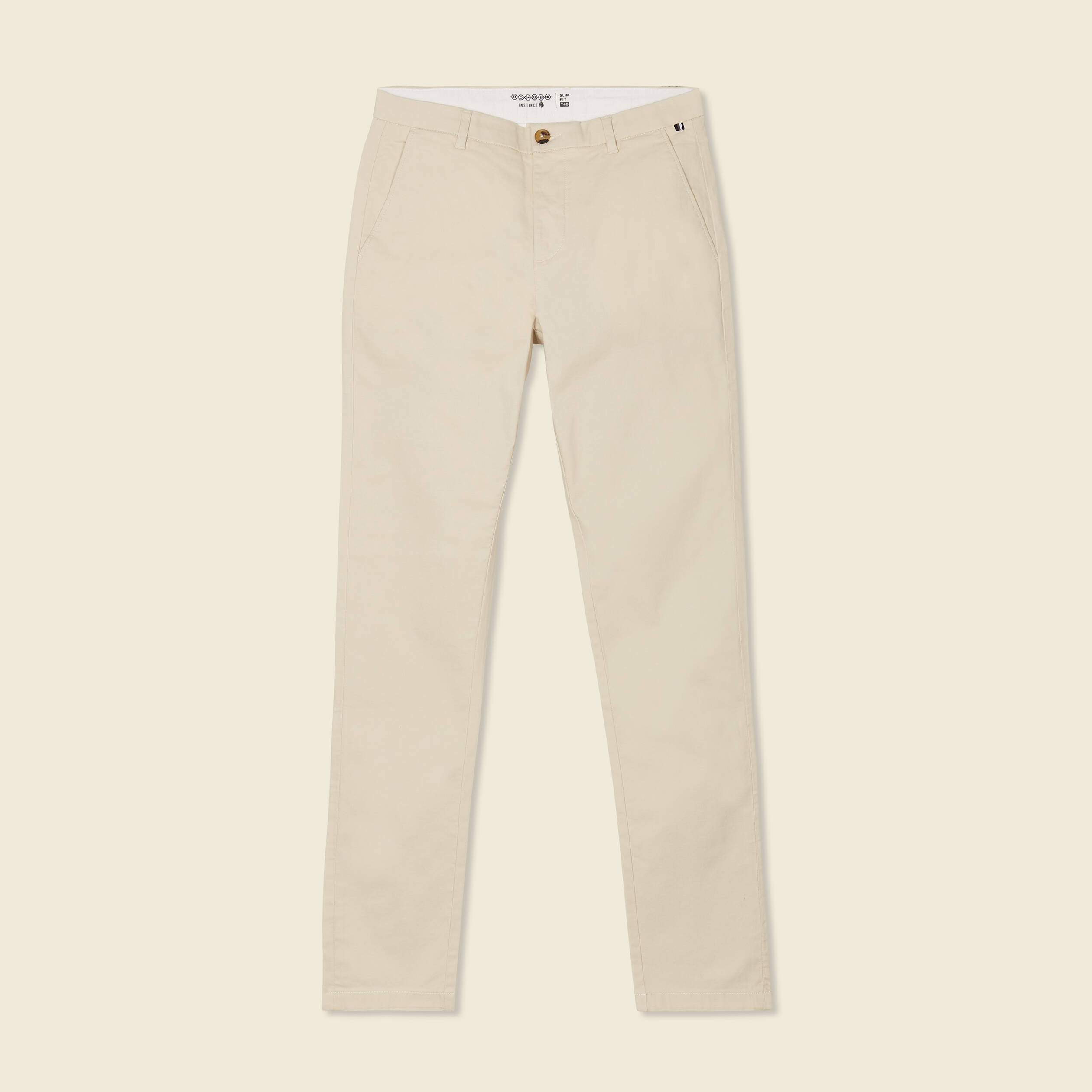 Pantalon chino longueur 32 sable homme