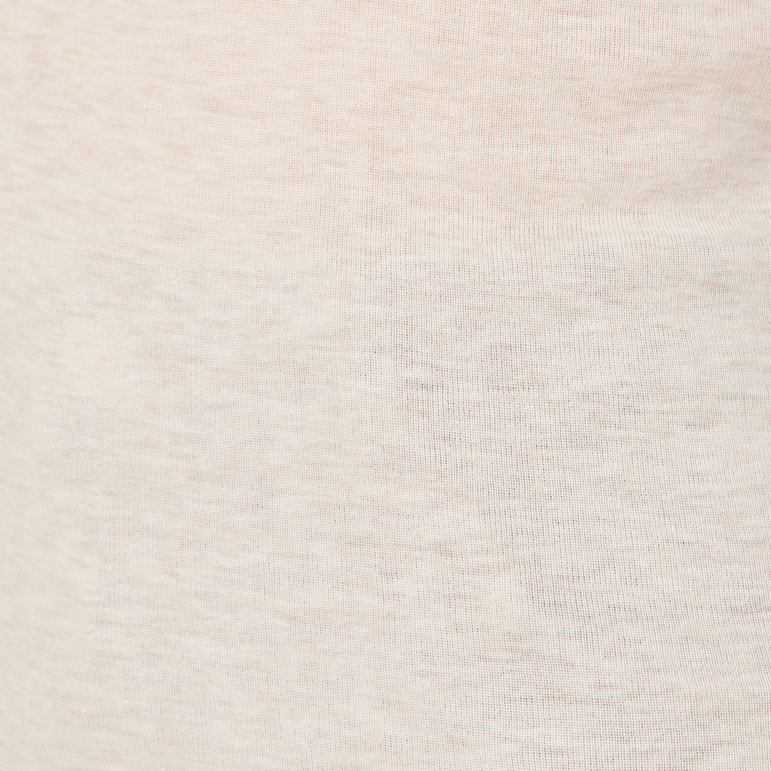 T-shirt cintr&eacute; manches longues col rond beige femme