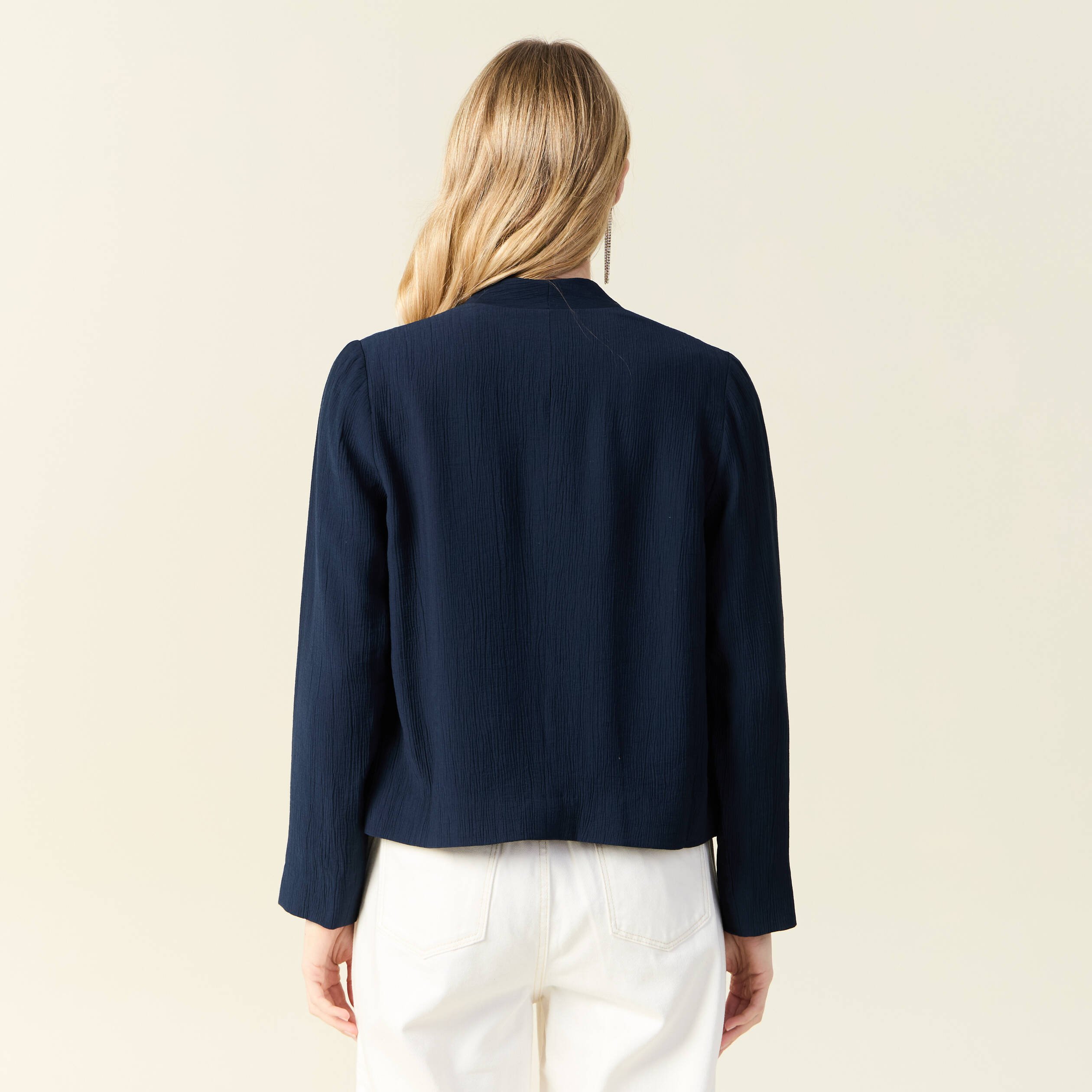 veste esprit blazer fluide bleu marine femme Veste esprit blazer fluide bleu marine femme