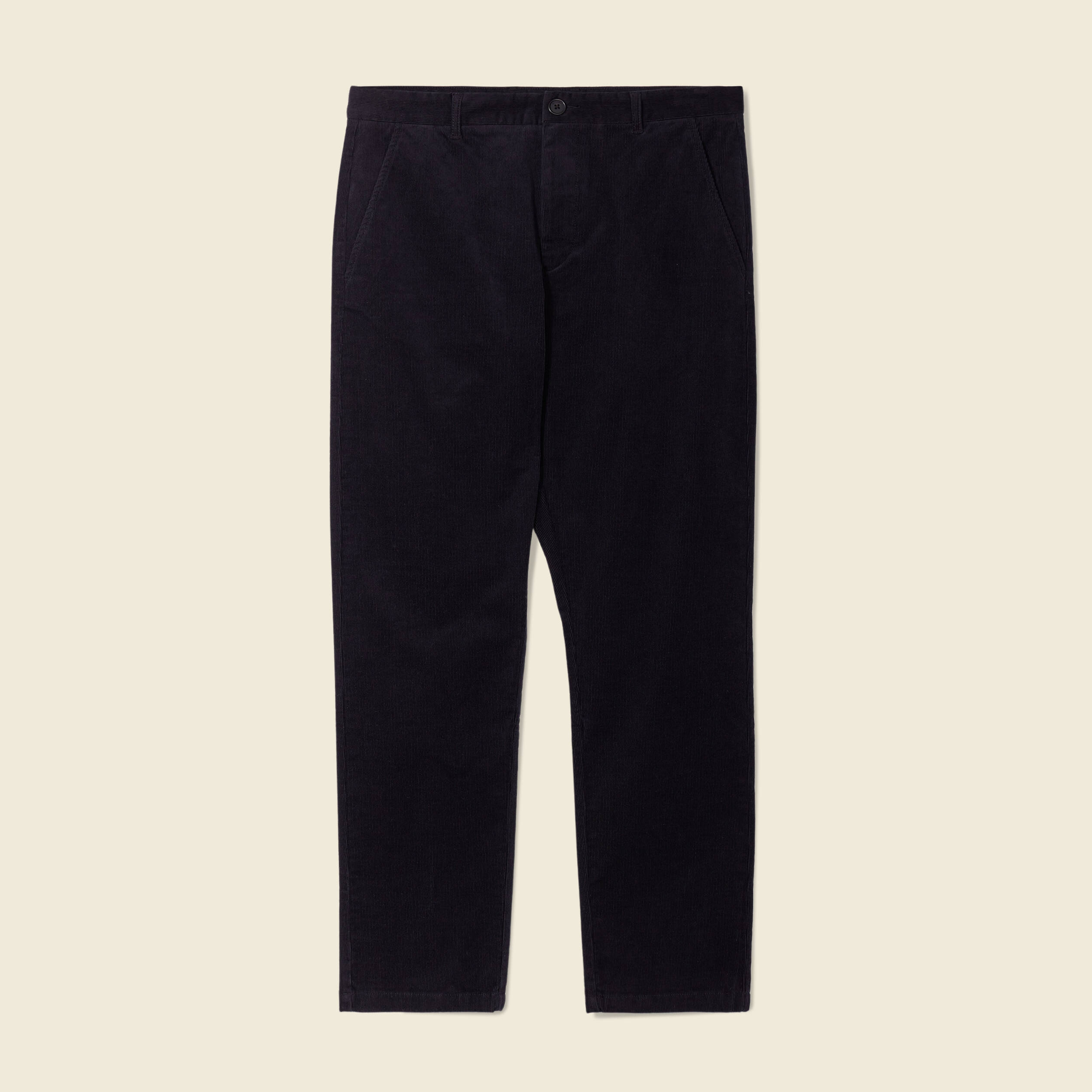 Pantalon chino tapered velours noir homme