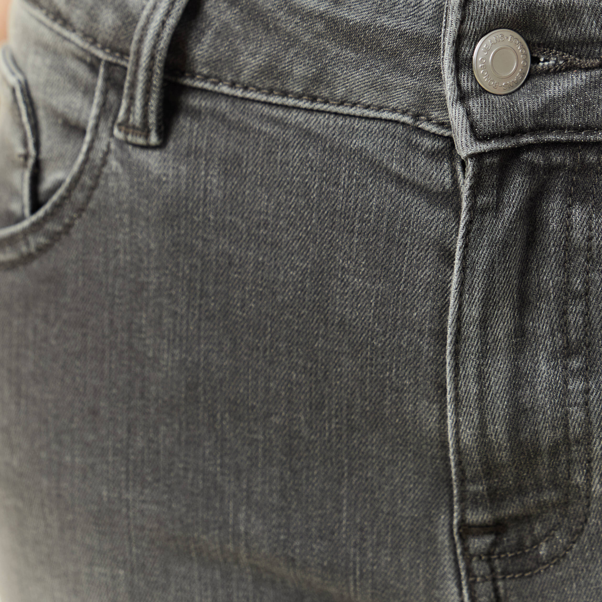 Jeans bootcut denim gris clair femme