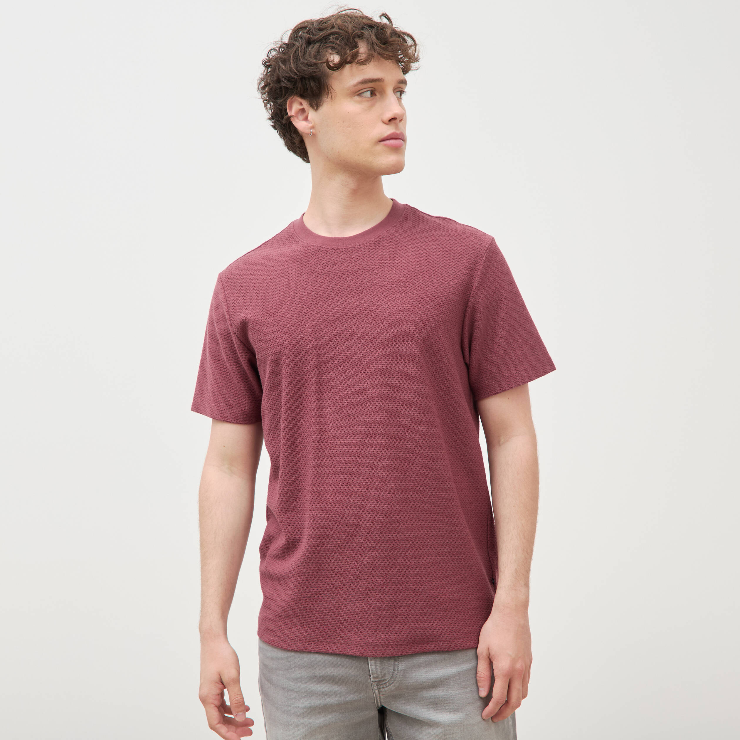 T-shirt manches courtes vieux rose homme